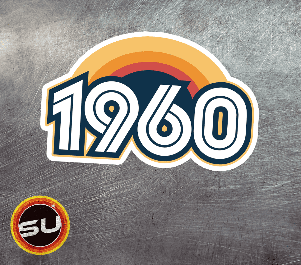 1960 Retro Sunset Magnet