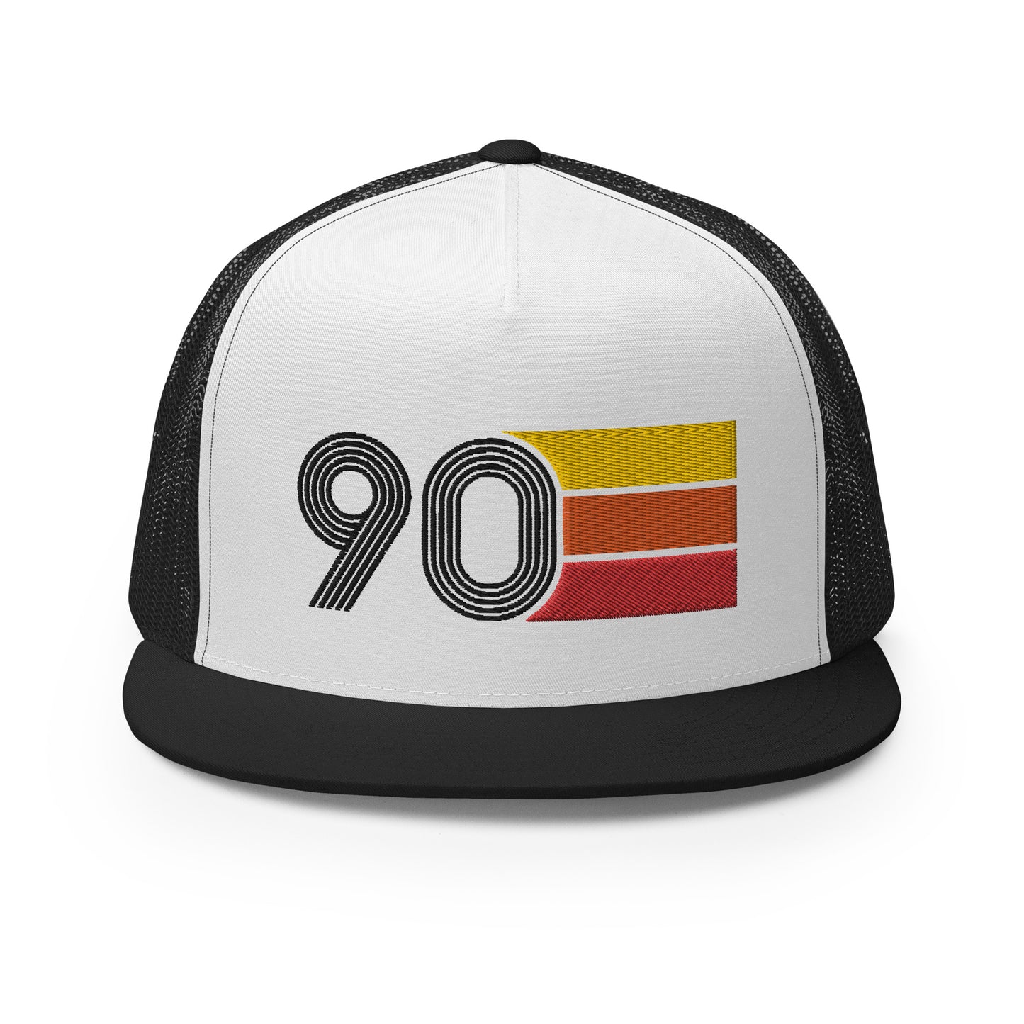 Classic Retro 1990 Flat Bill Trucker Cap