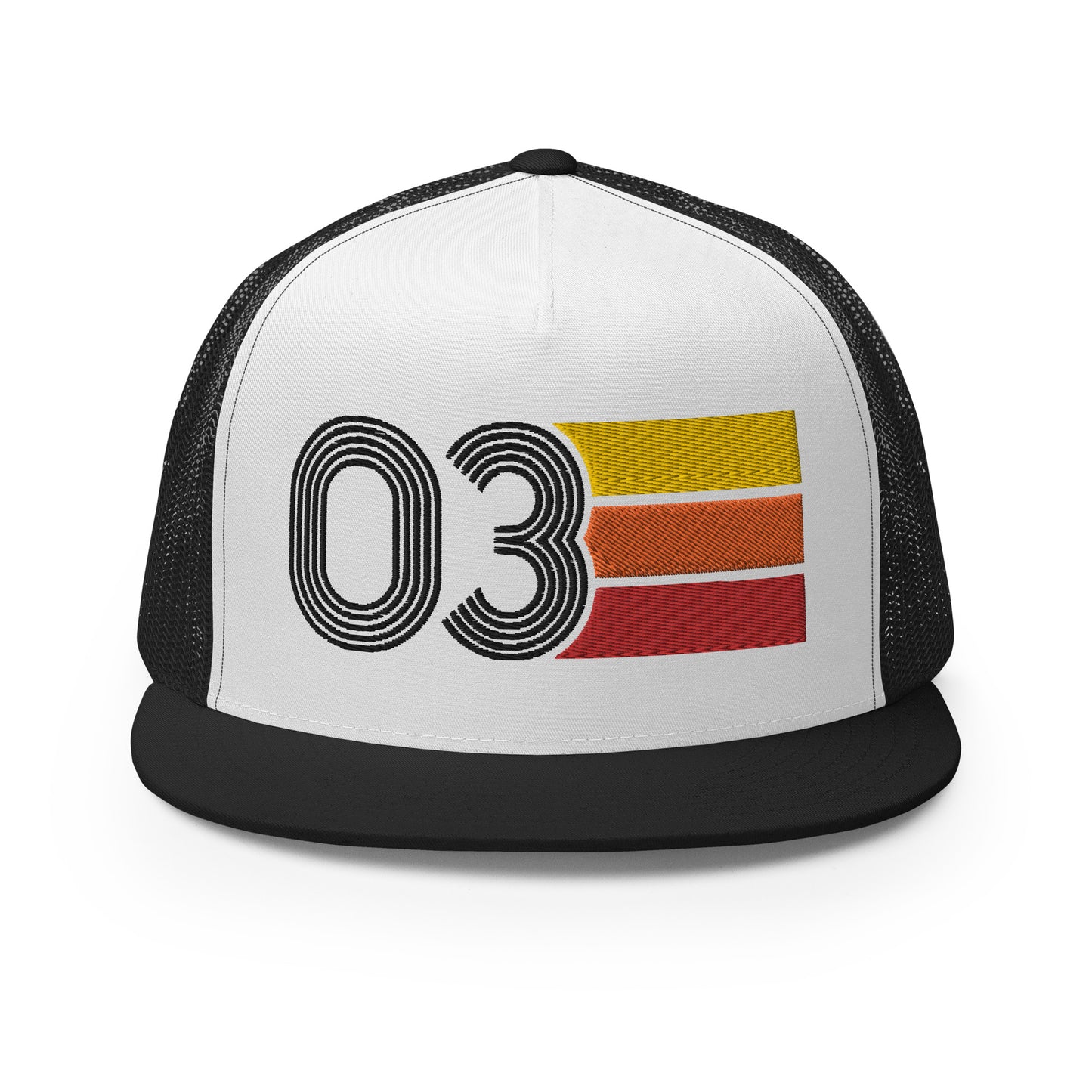 Classic Retro 2003 Flat Bill Trucker Cap