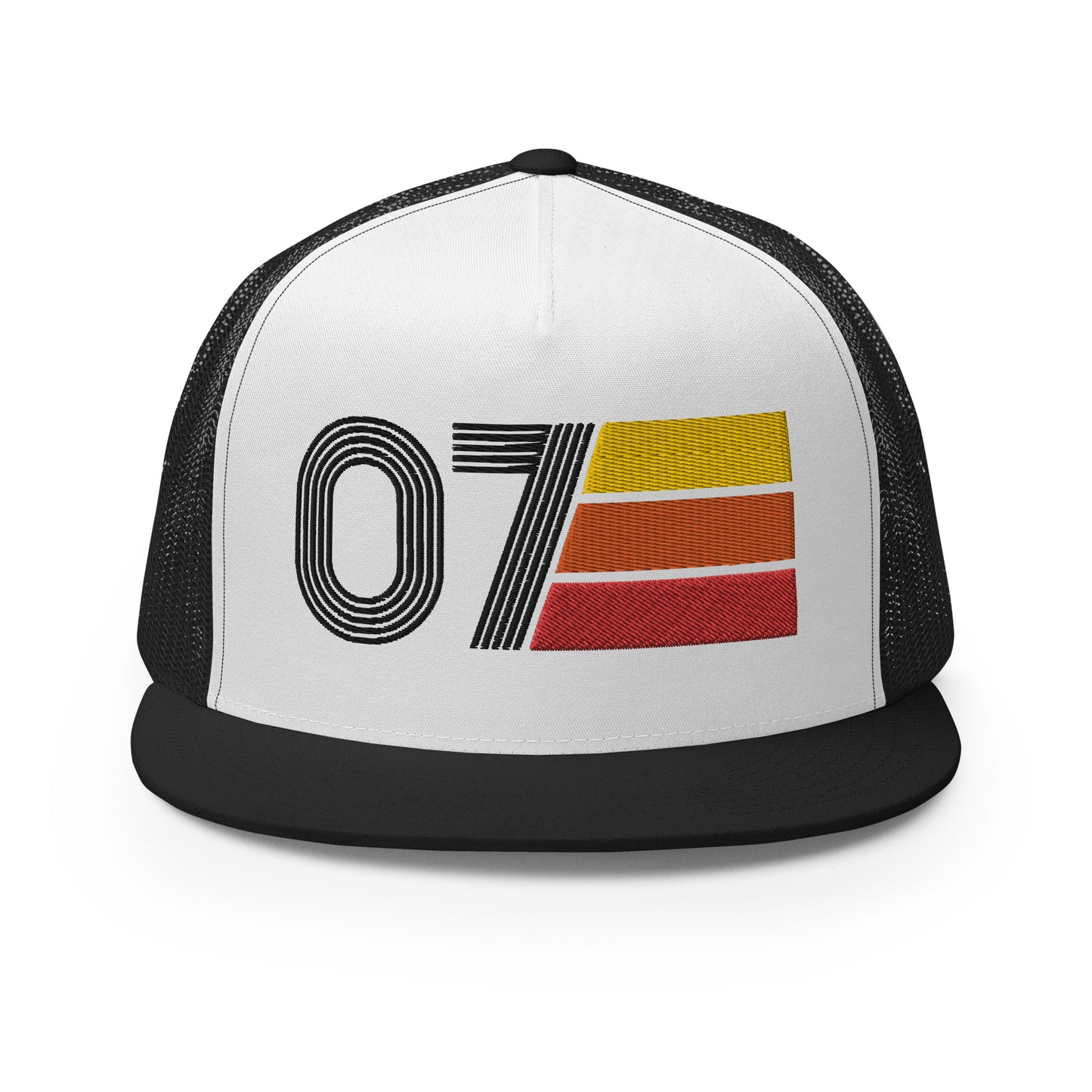 Classic Retro 2007 Flat Bill Trucker Cap