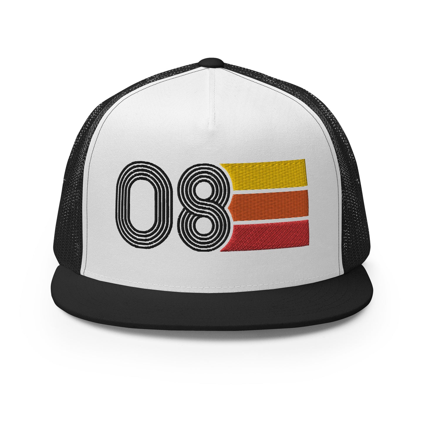 Classic Retro 2008 Flat Bill Trucker Cap