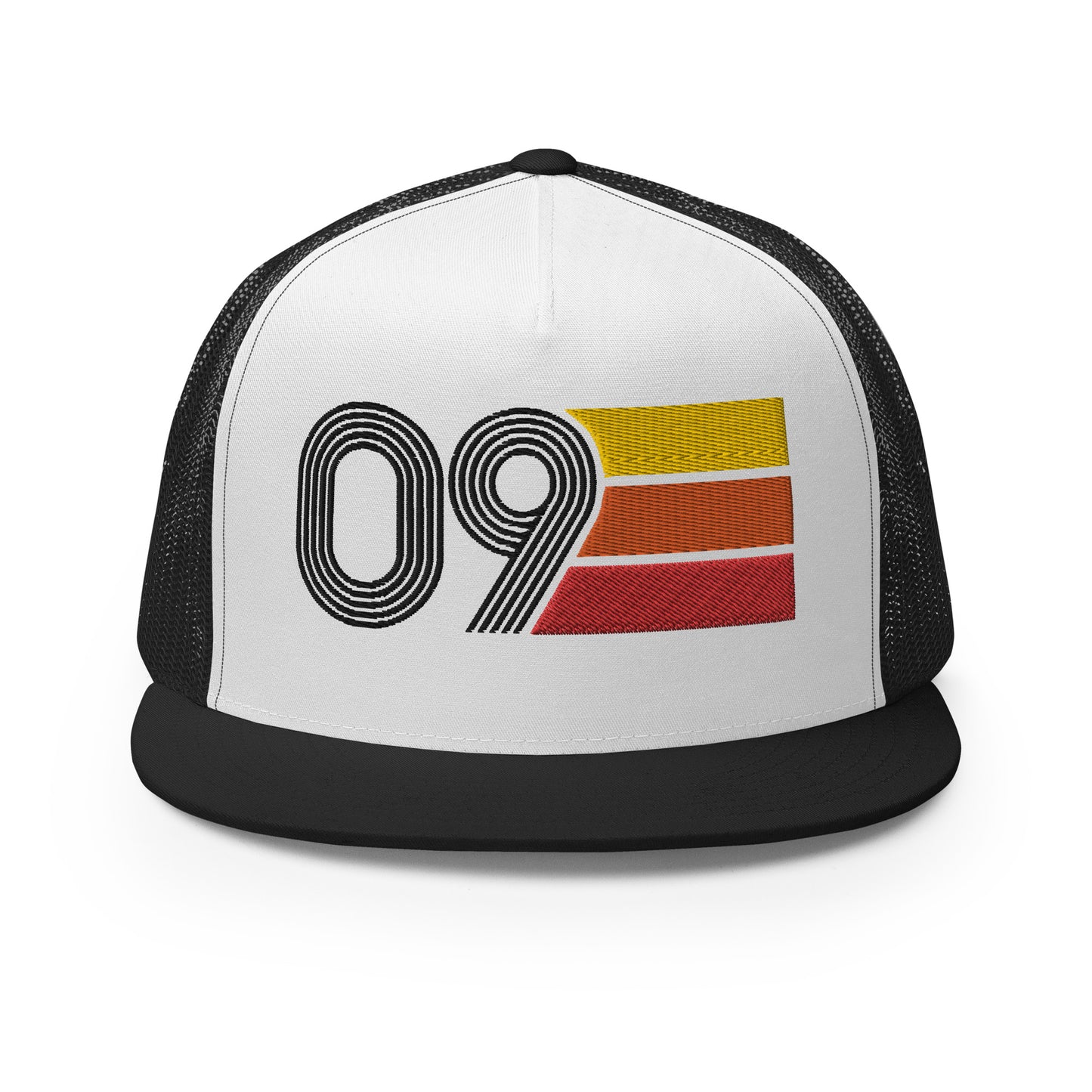 Classic Retro 2009 Flat Bill Trucker Cap