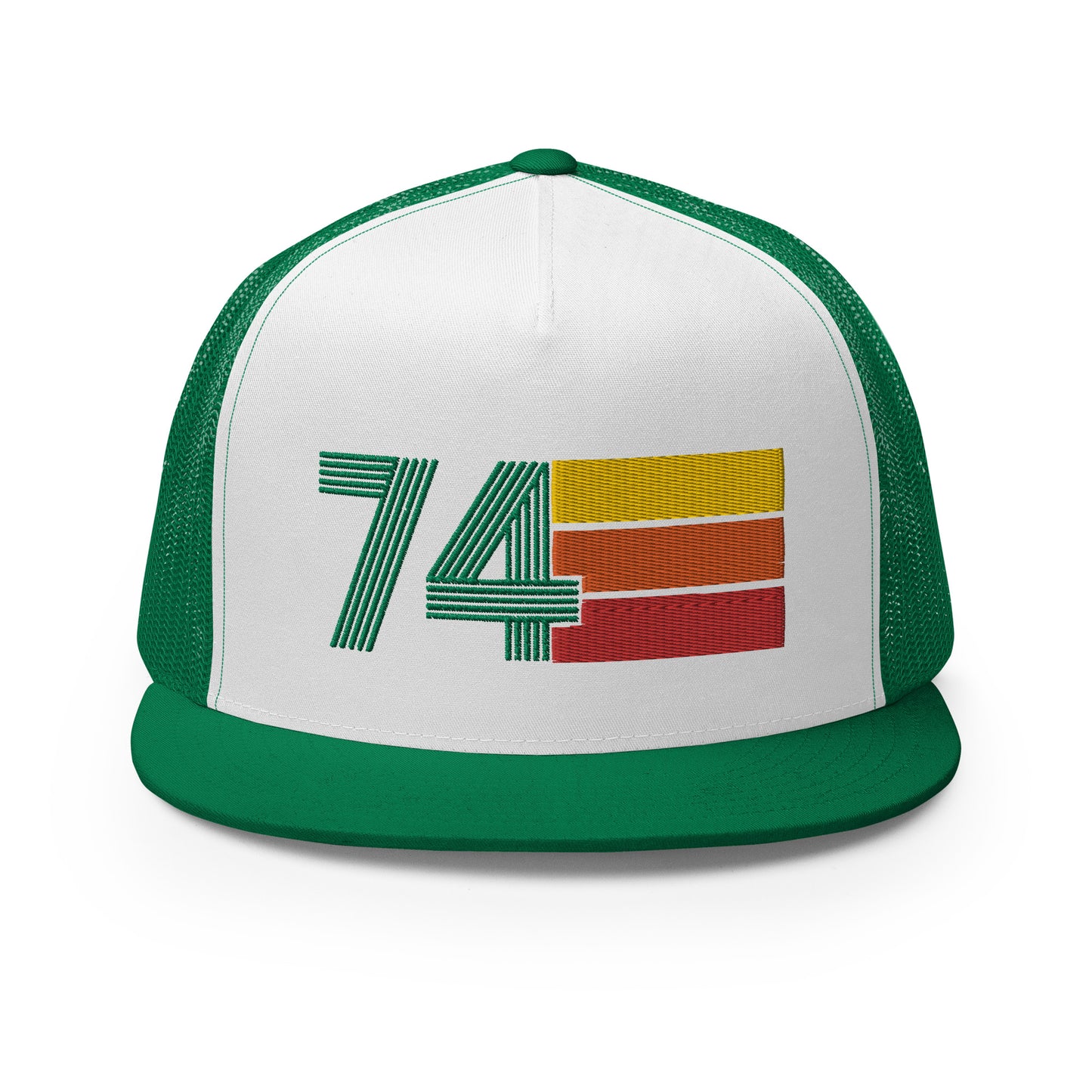 Classic Retro 1974 Flat Bill Trucker Cap