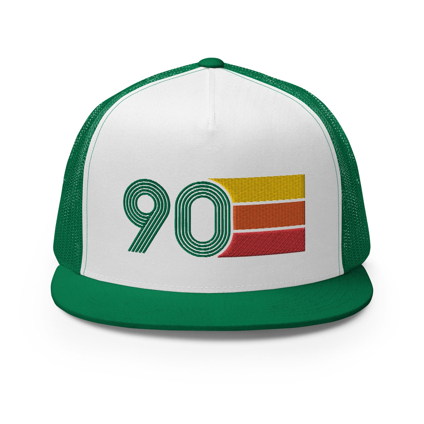 Classic Retro 1990 Flat Bill Trucker Cap