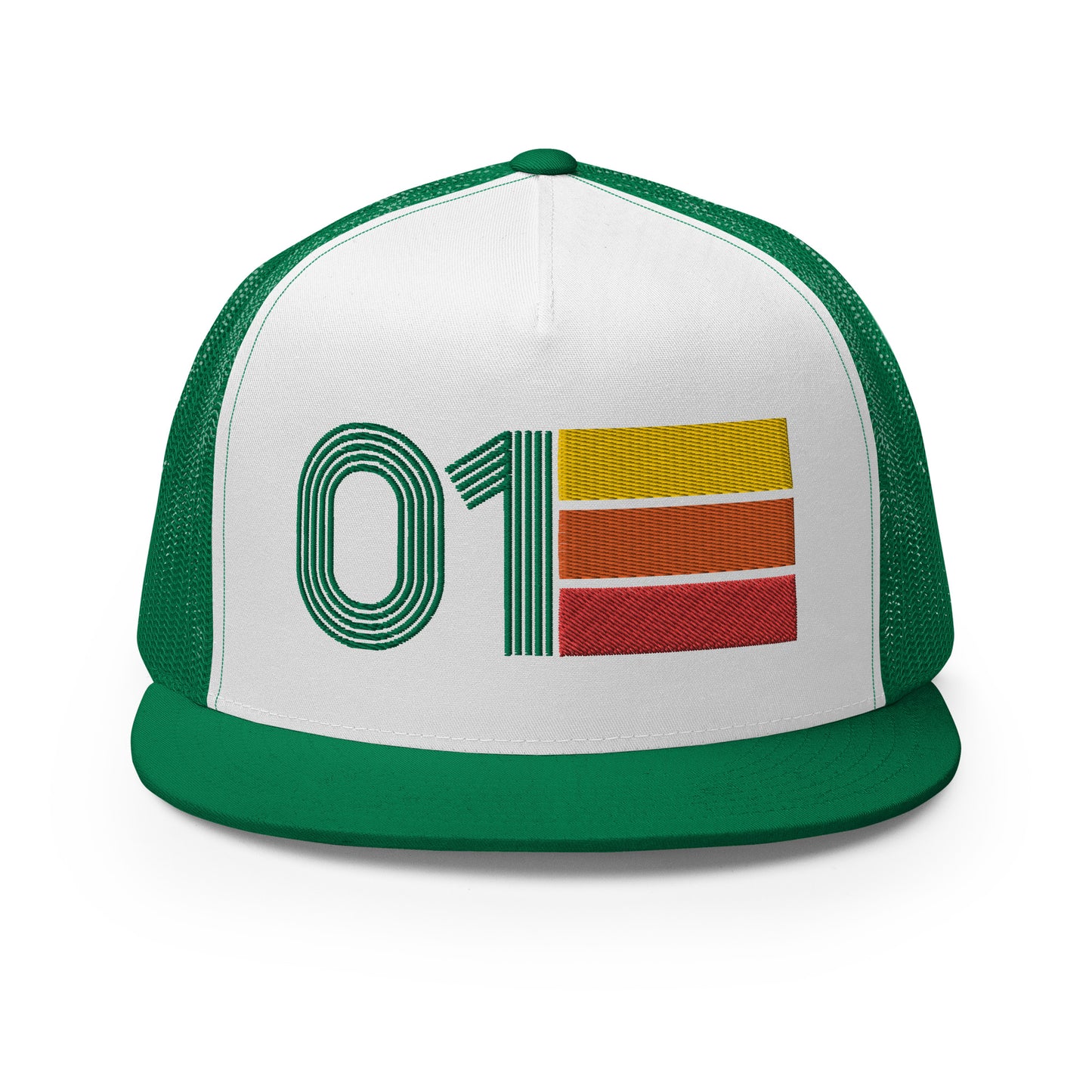Classic Retro 2001 Flat Bill Trucker Cap