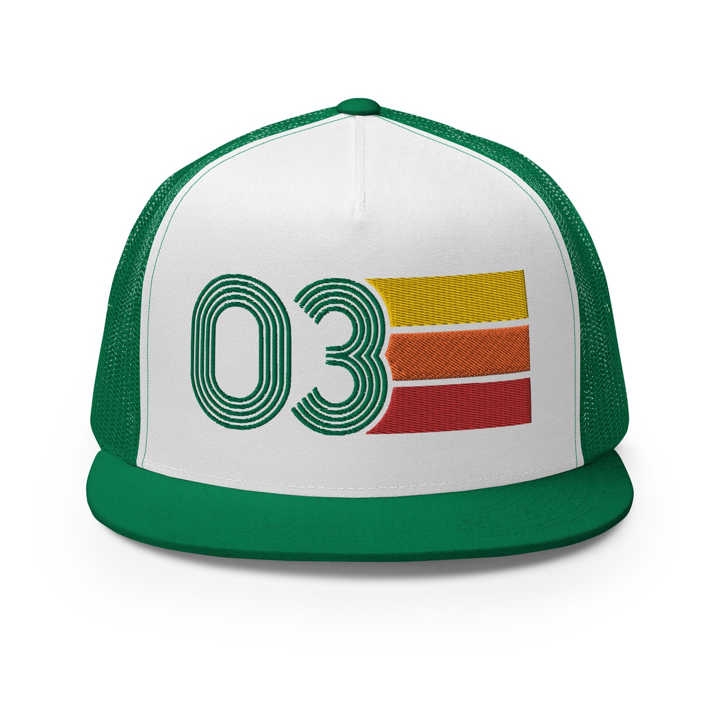 Classic Retro 2003 Flat Bill Trucker Cap