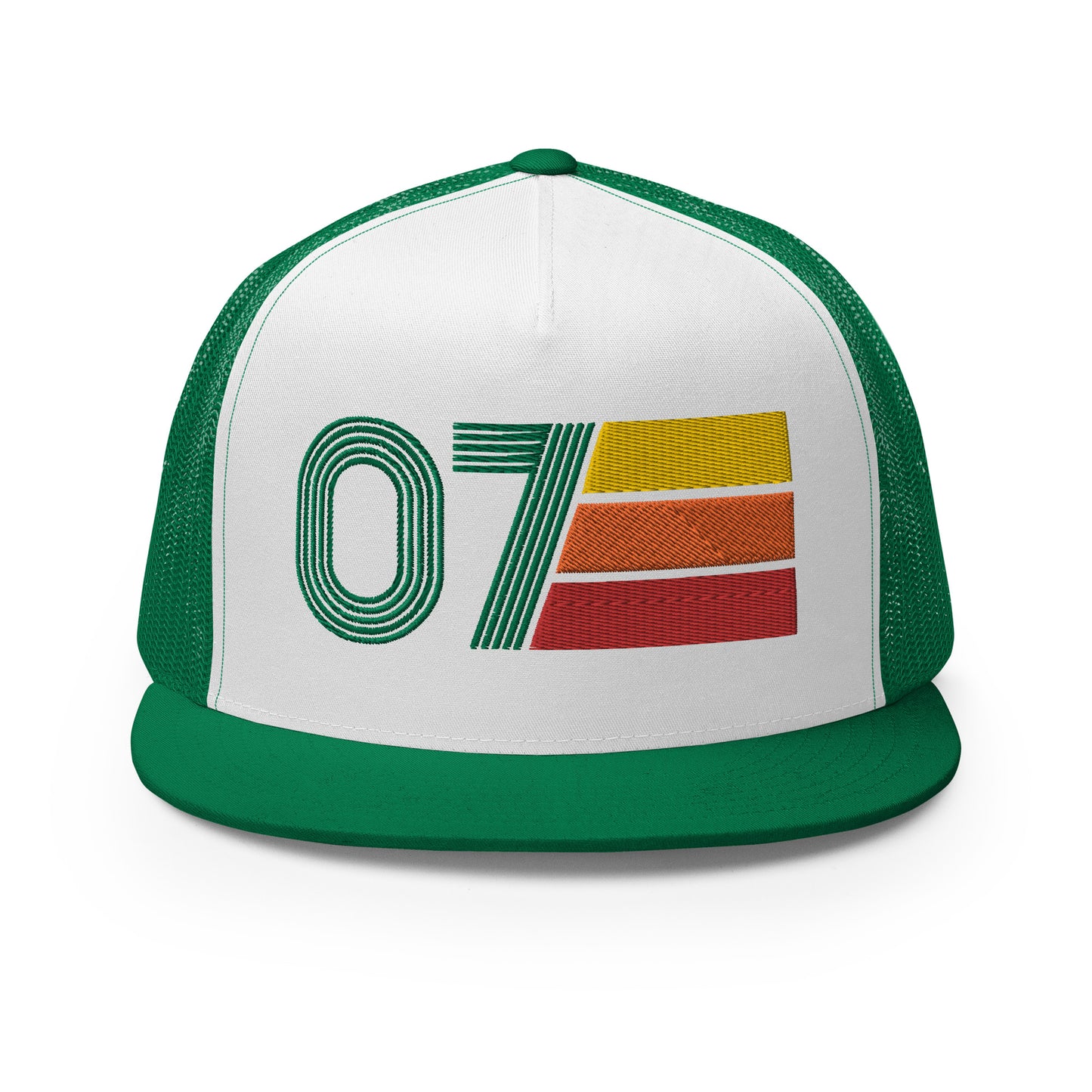 Classic Retro 2007 Flat Bill Trucker Cap