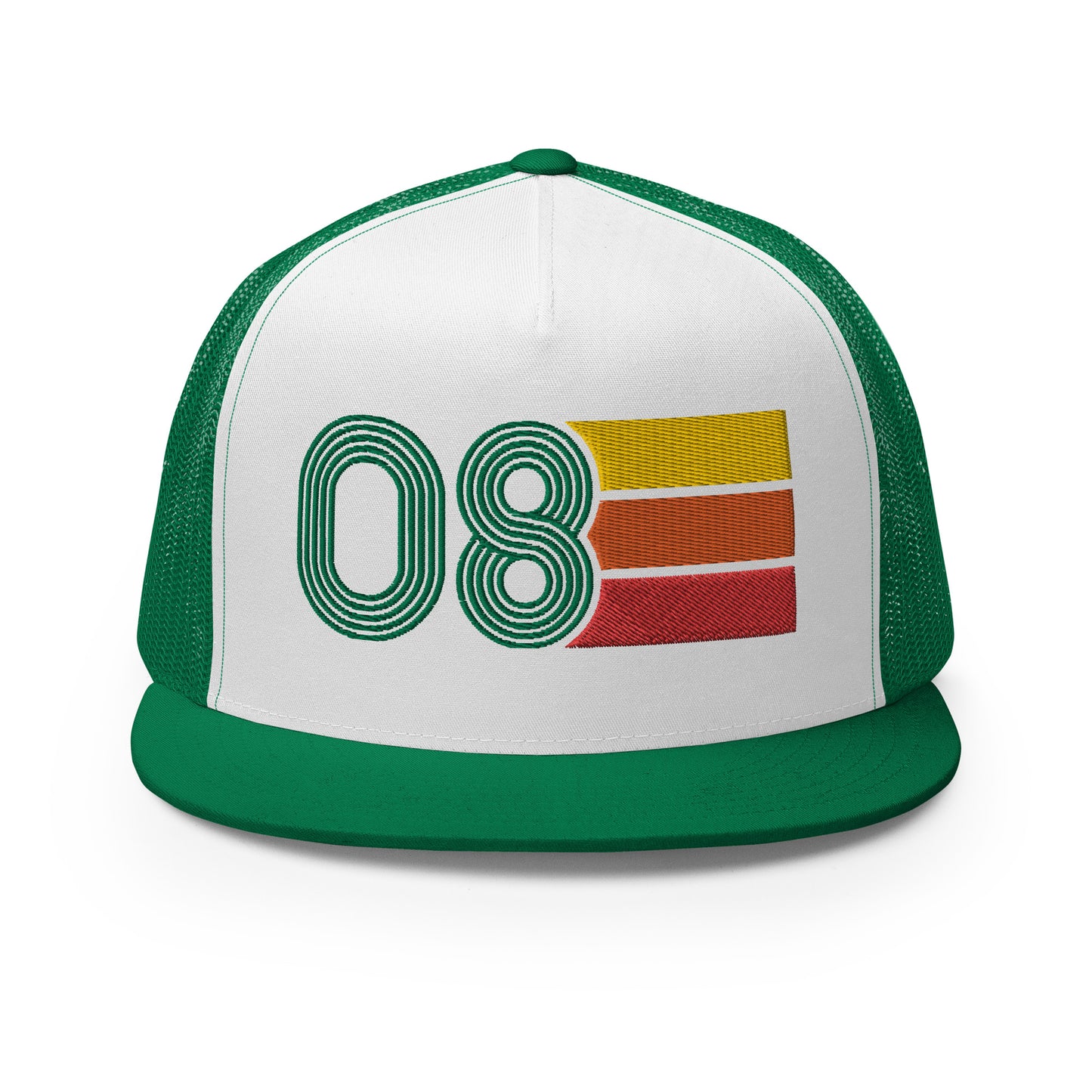 Classic Retro 2008 Flat Bill Trucker Cap