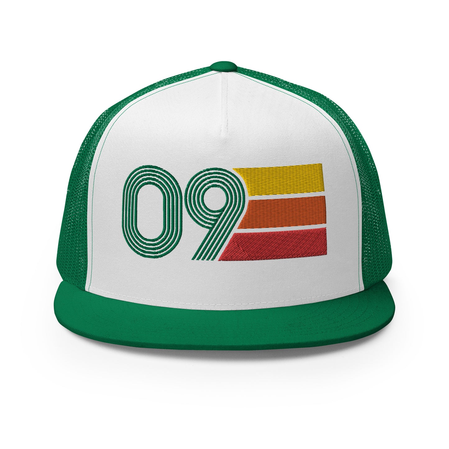 Classic Retro 2009 Flat Bill Trucker Cap