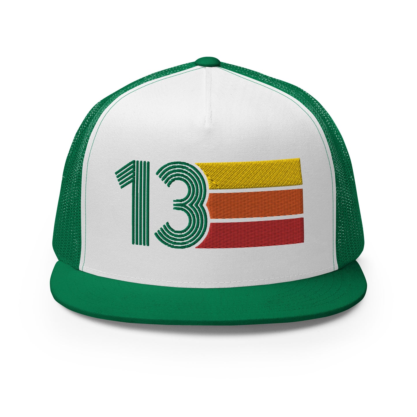 Classic Retro 2013 Flat Bill Trucker Cap