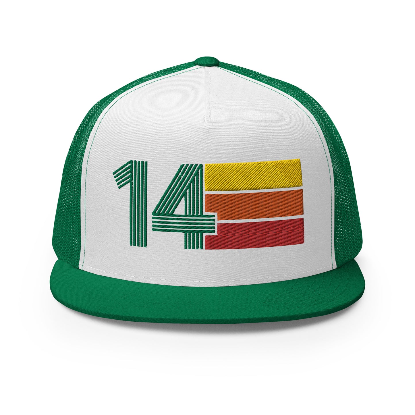 Classic Retro 2014 Flat Bill Trucker Cap