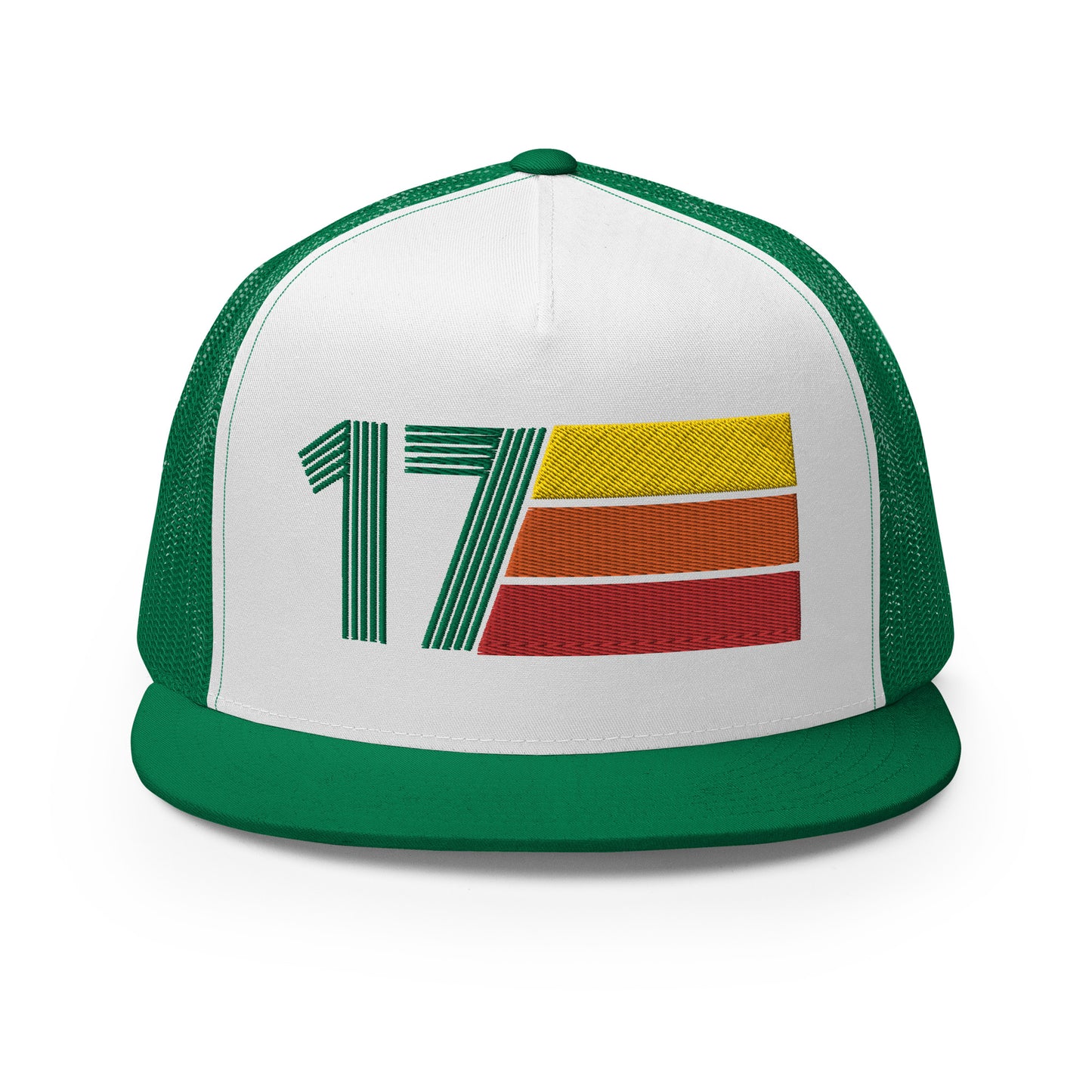Classic Retro 2017 Flat Bill Trucker Cap