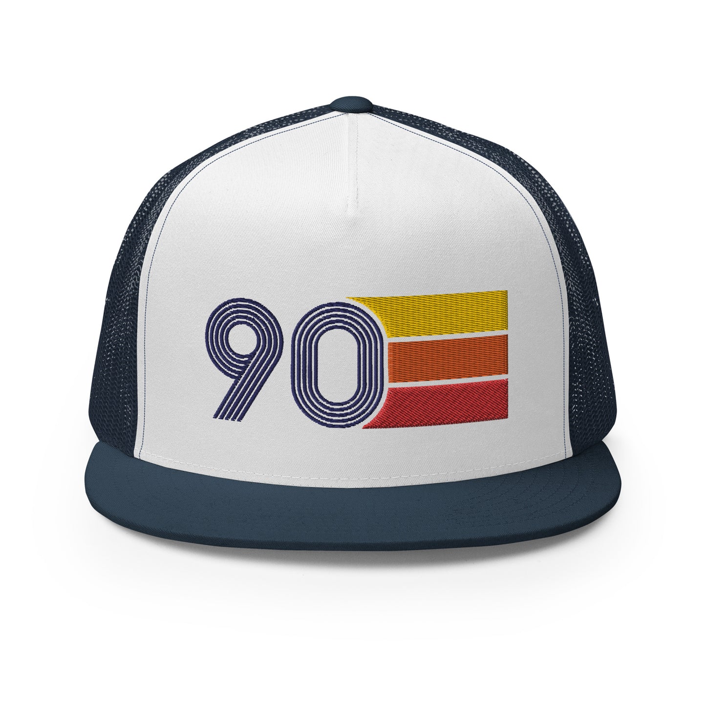 Classic Retro 1990 Flat Bill Trucker Cap