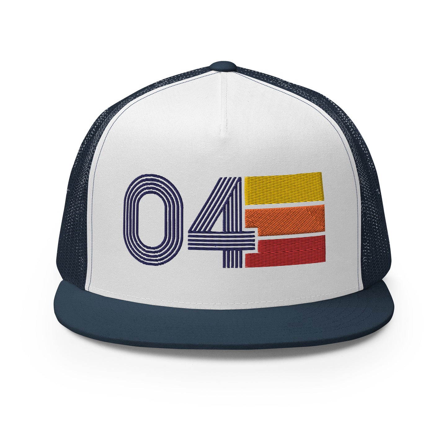 Classic Retro 2004 Flat Bill Trucker Cap