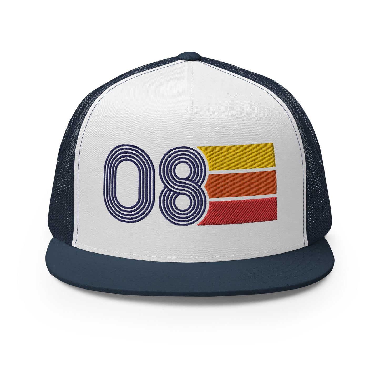 Classic Retro 2008 Flat Bill Trucker Cap