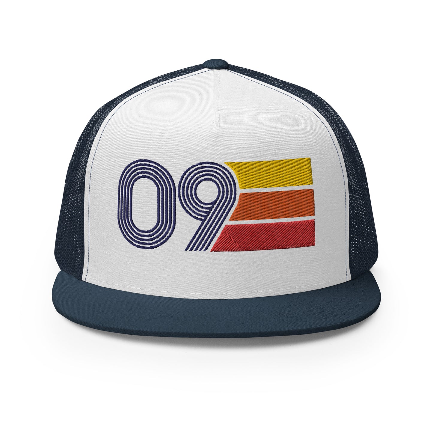Classic Retro 2009 Flat Bill Trucker Cap