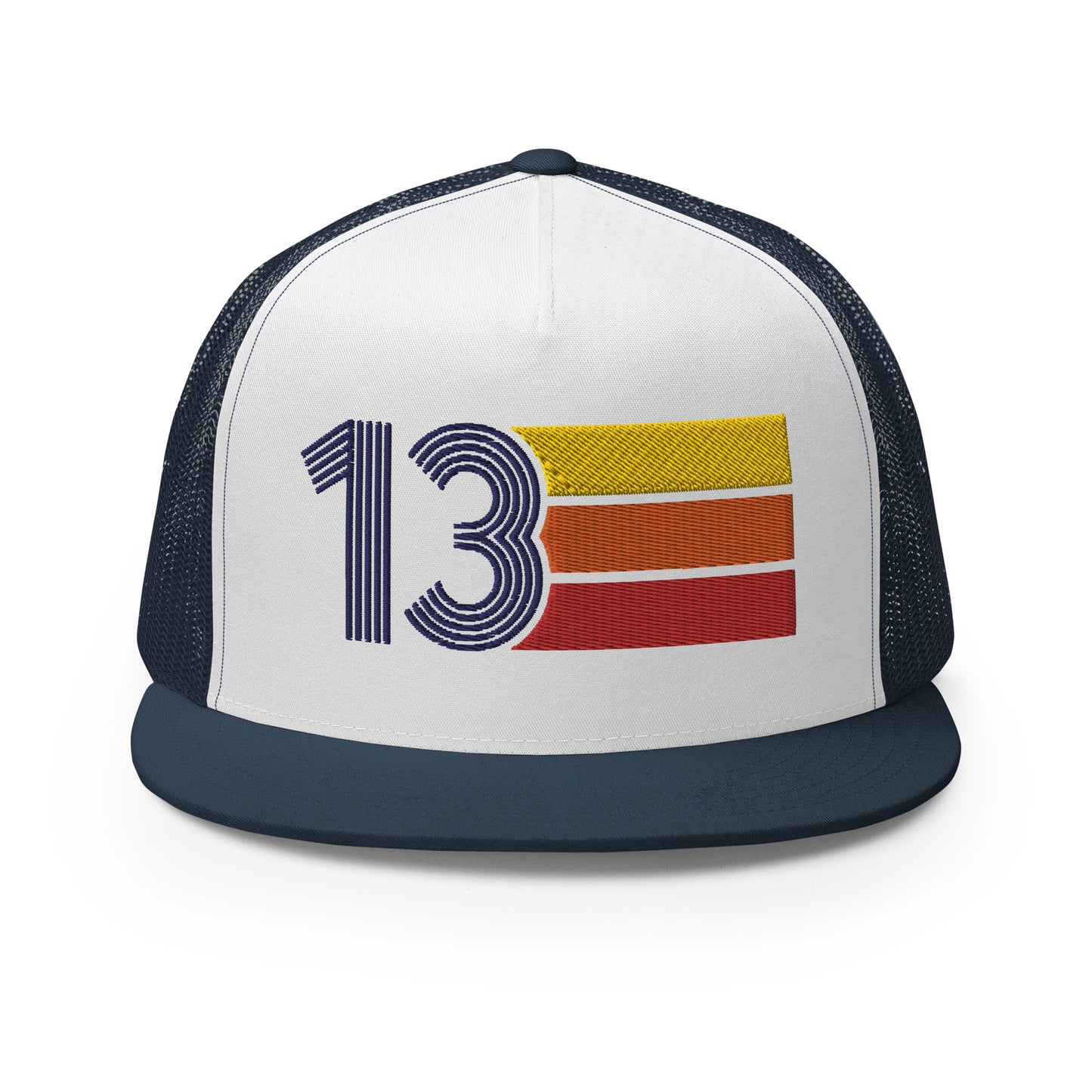 Classic Retro 2013 Flat Bill Trucker Cap