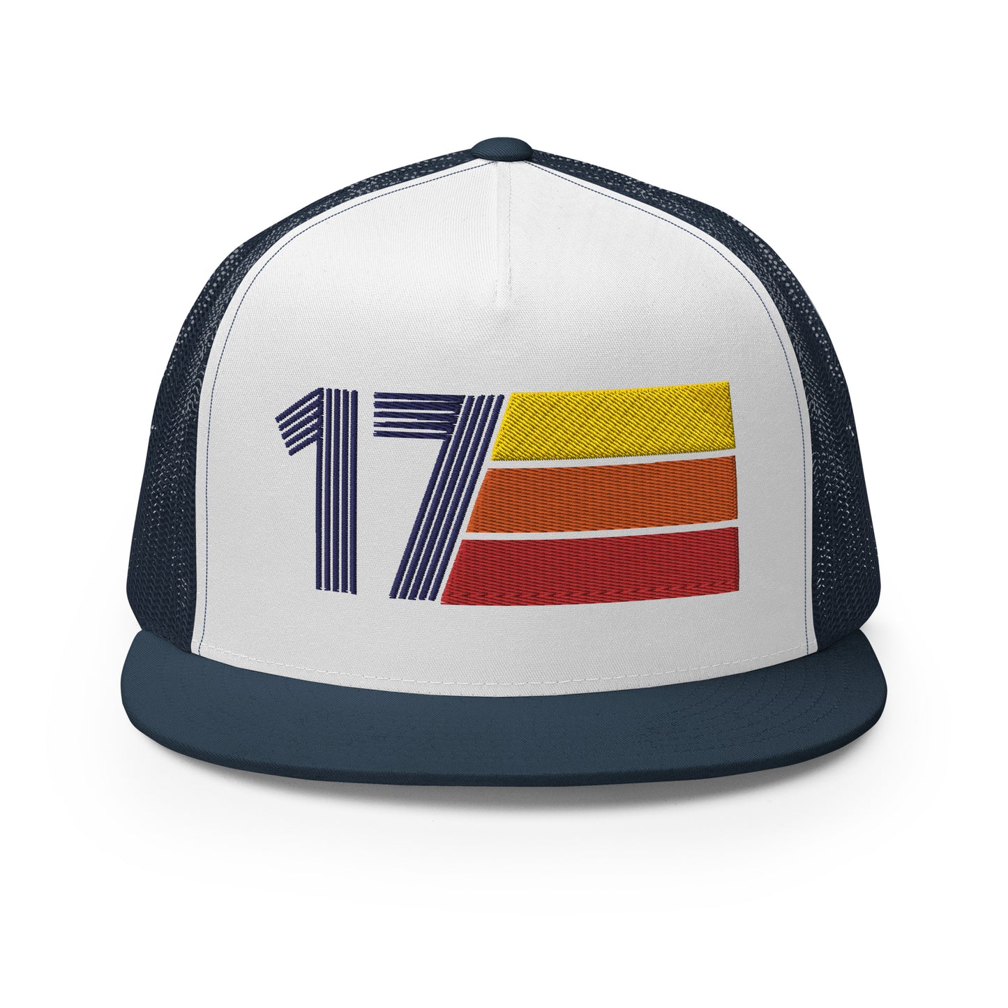Classic Retro 2017 Flat Bill Trucker Cap