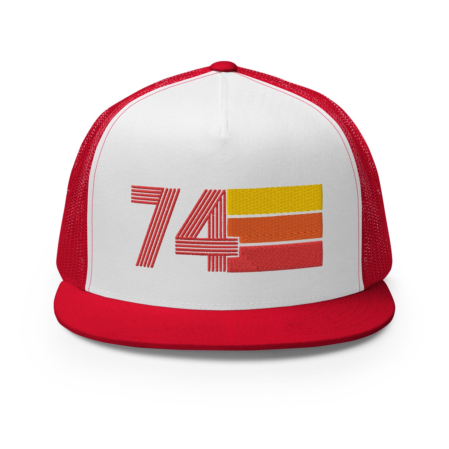 Classic Retro 1974 Flat Bill Trucker Cap