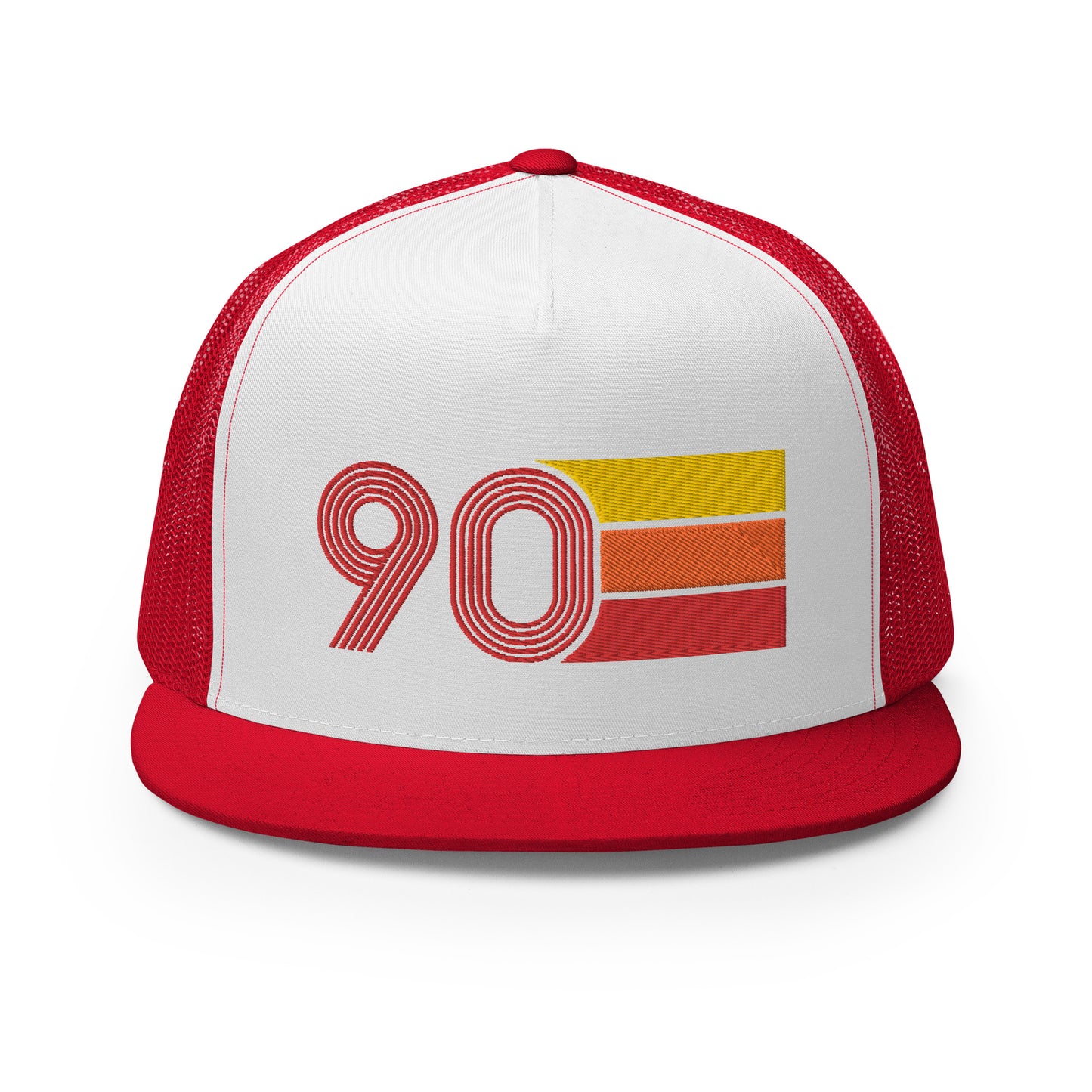 Classic Retro 1990 Flat Bill Trucker Cap