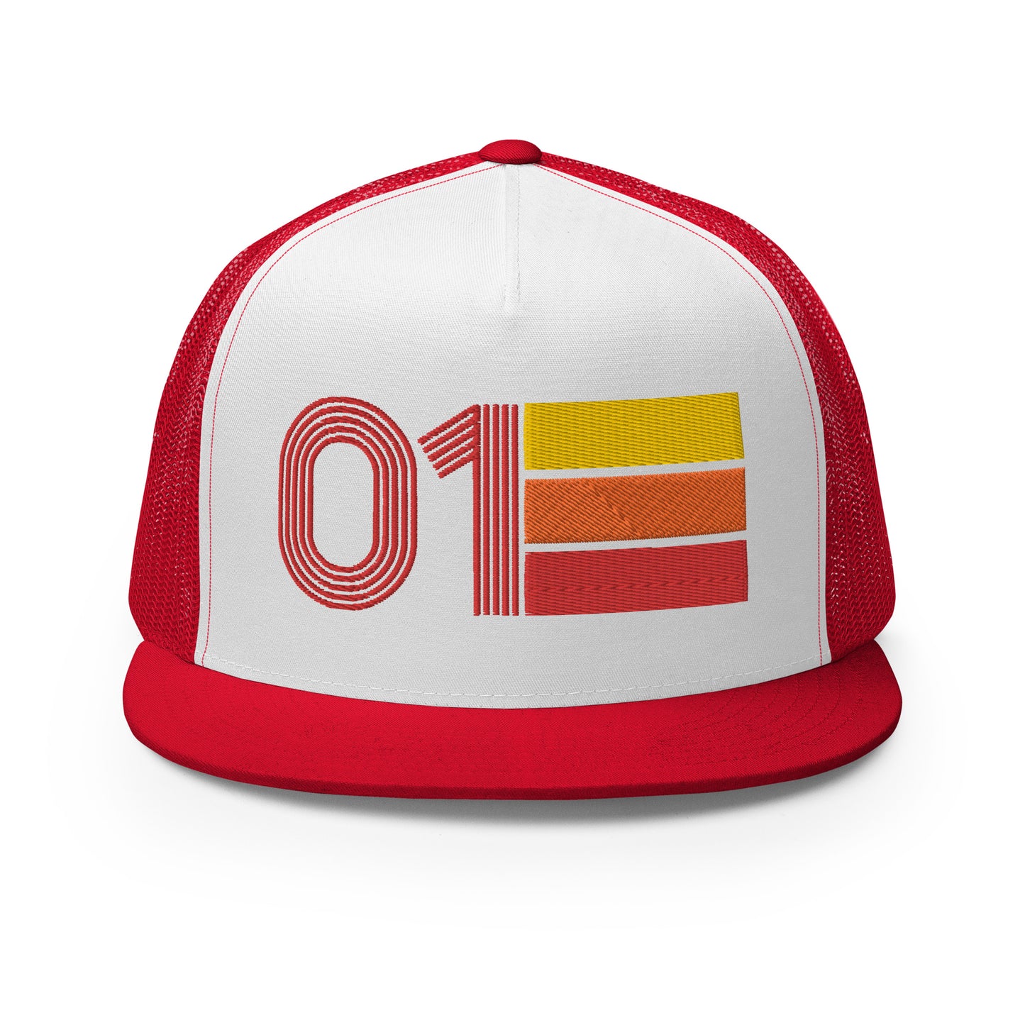 Classic Retro 2001 Flat Bill Trucker Cap