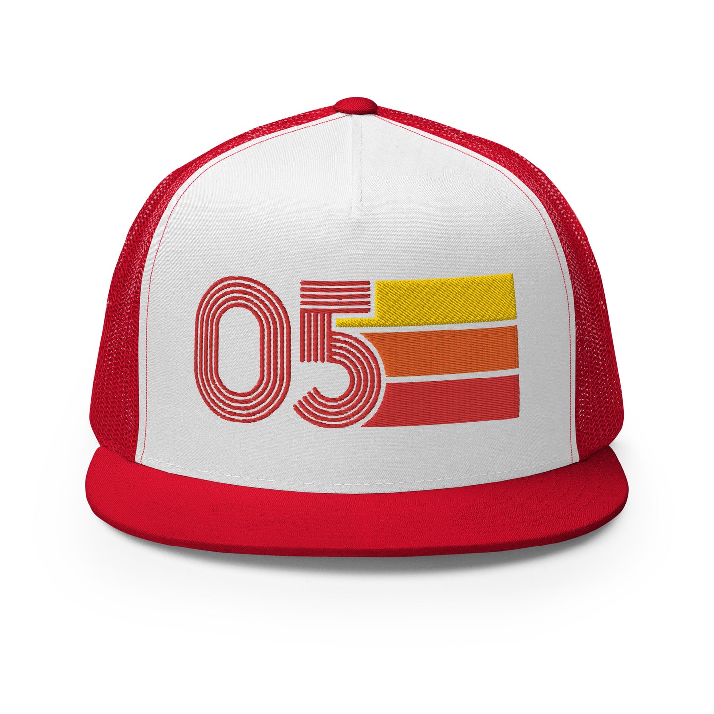 Classic Retro 2005 Flat Bill Trucker Cap