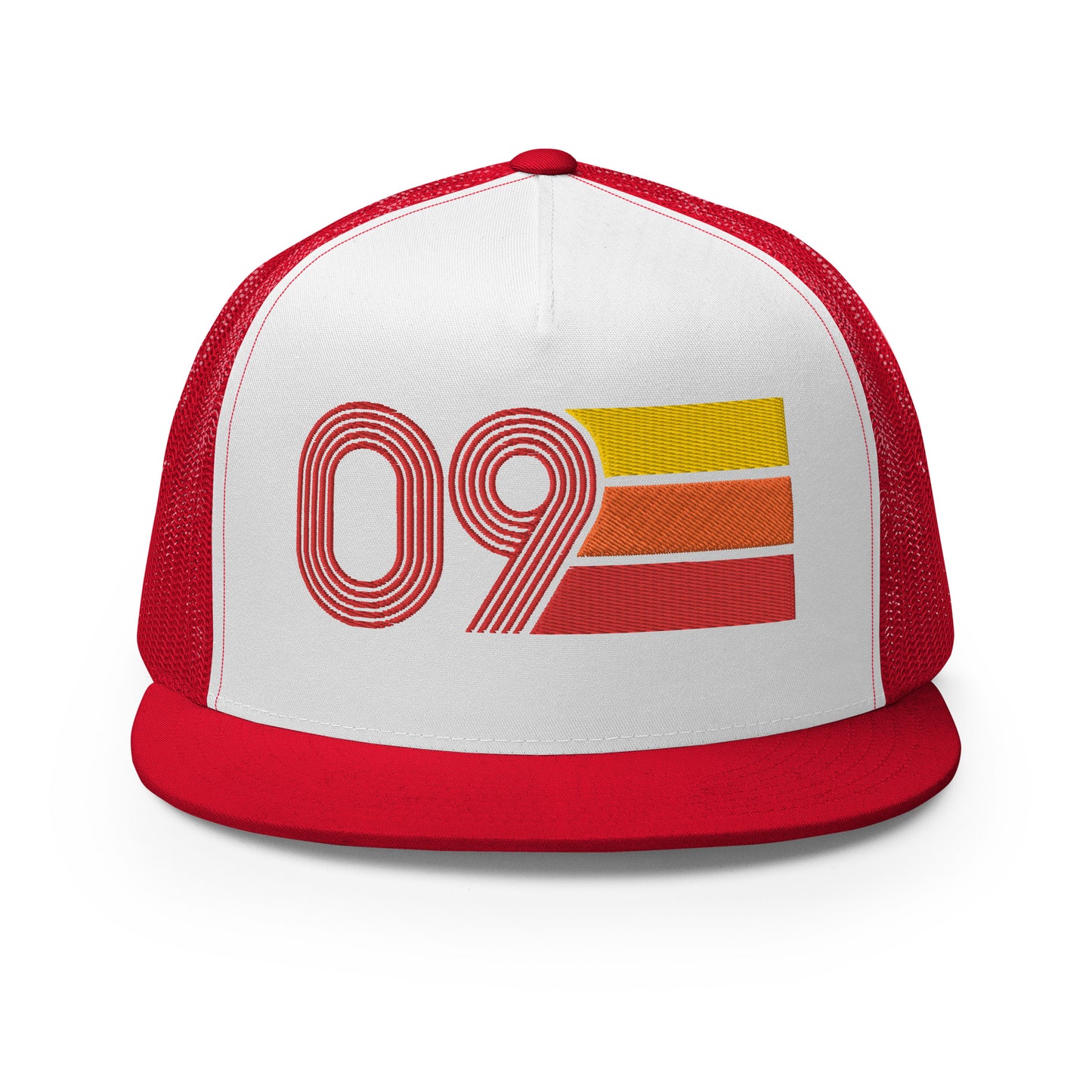 Classic Retro 2009 Flat Bill Trucker Cap