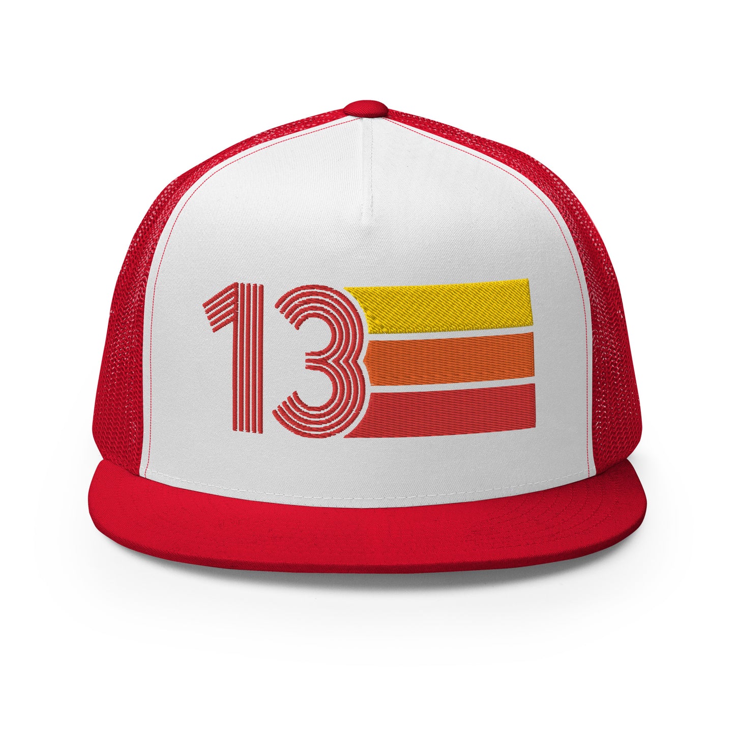 Classic Retro 2013 Flat Bill Trucker Cap