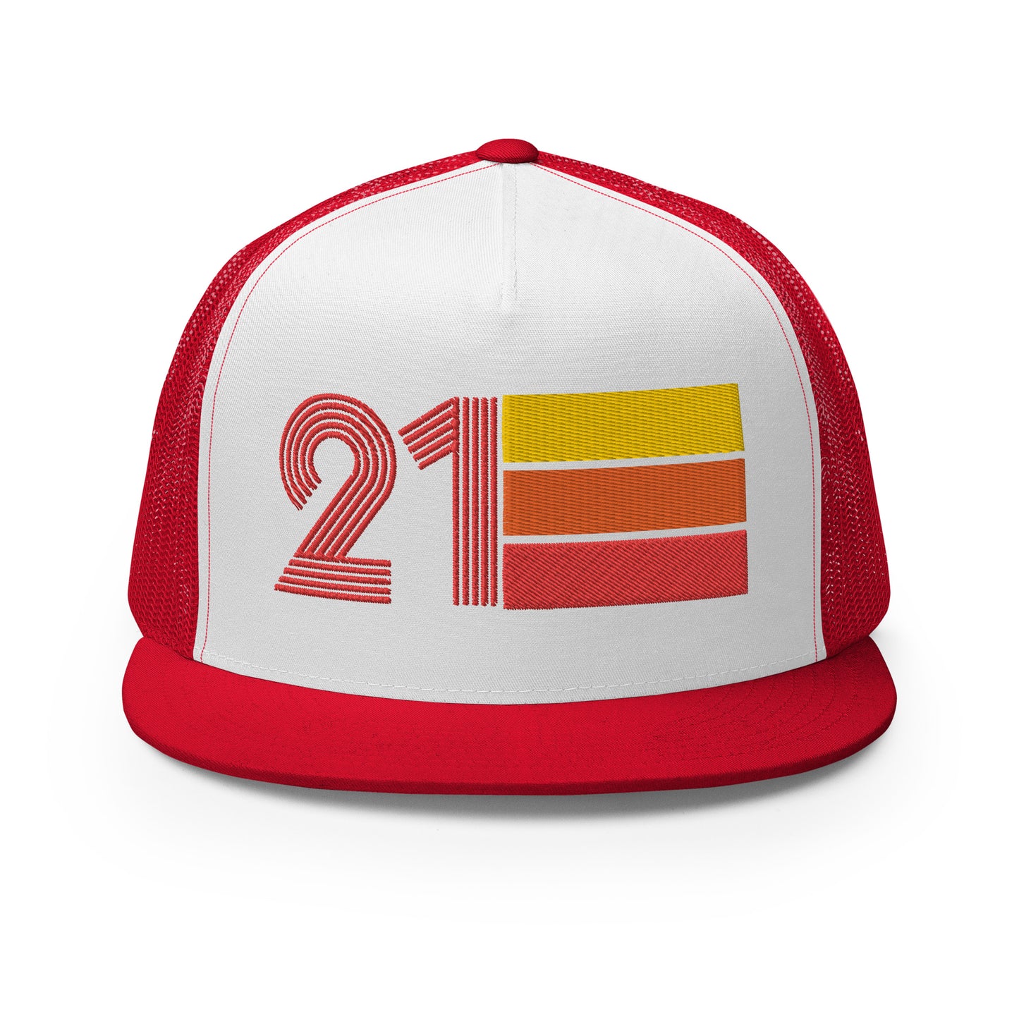 Classic Retro 21 Flat Bill Trucker Cap