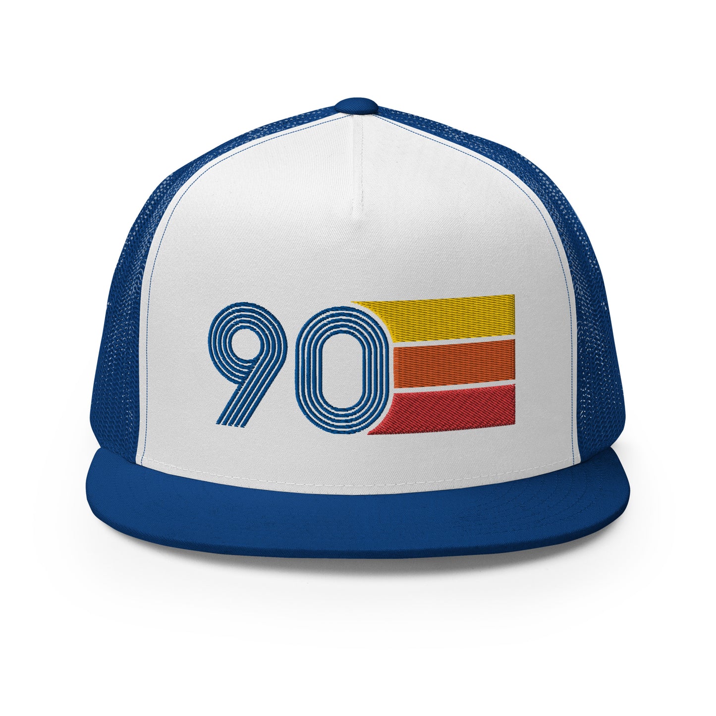 Classic Retro 1990 Flat Bill Trucker Cap