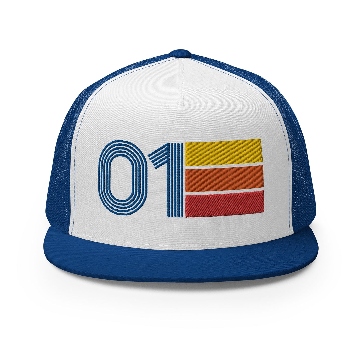 Classic Retro 2001 Flat Bill Trucker Cap