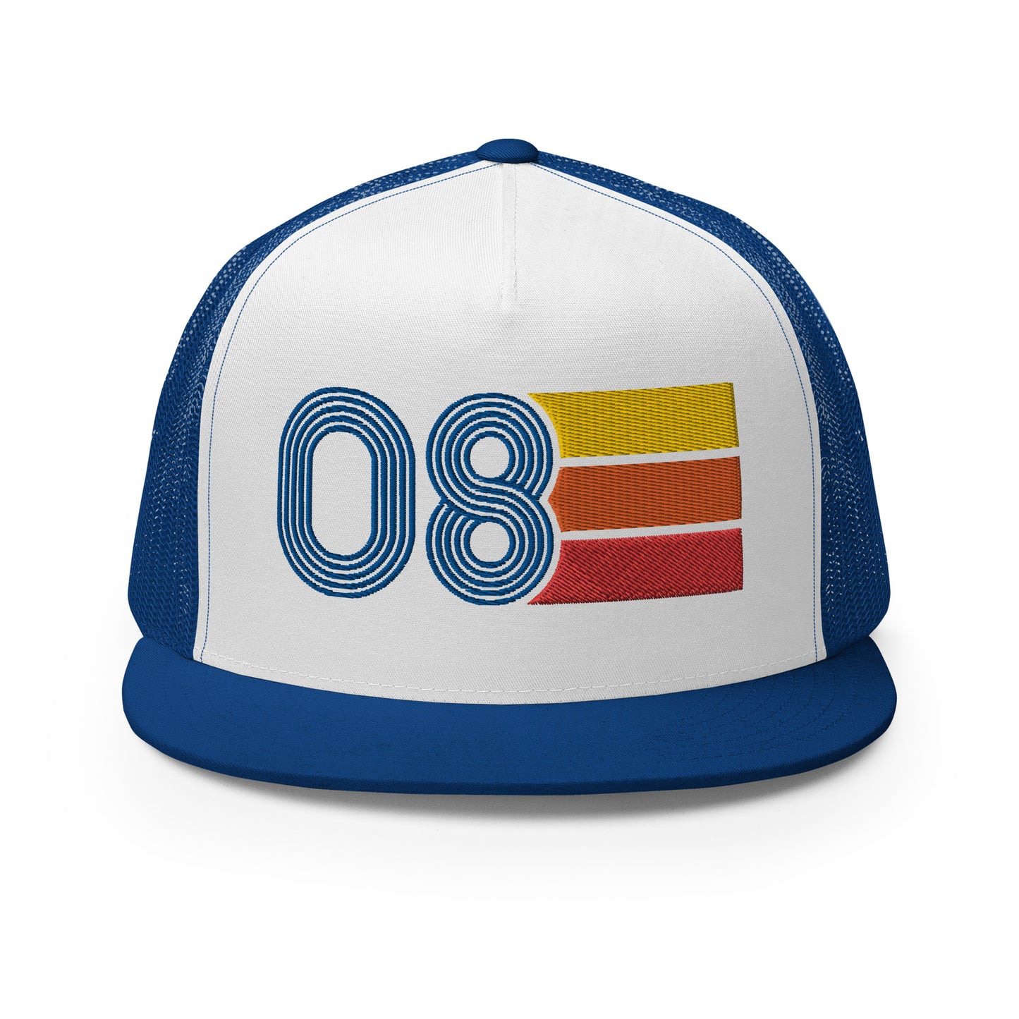 Classic Retro 2008 Flat Bill Trucker Cap
