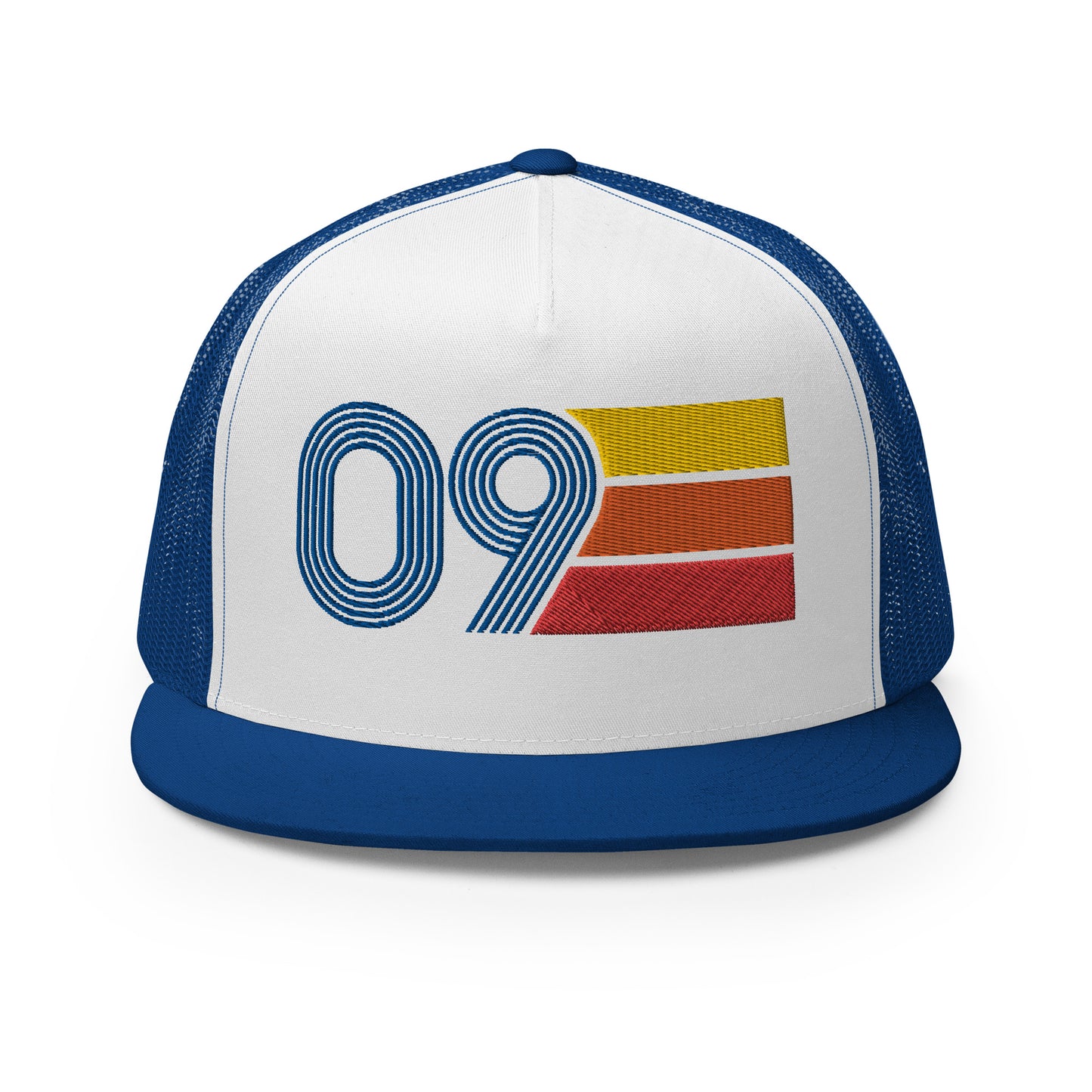 Classic Retro 2009 Flat Bill Trucker Cap