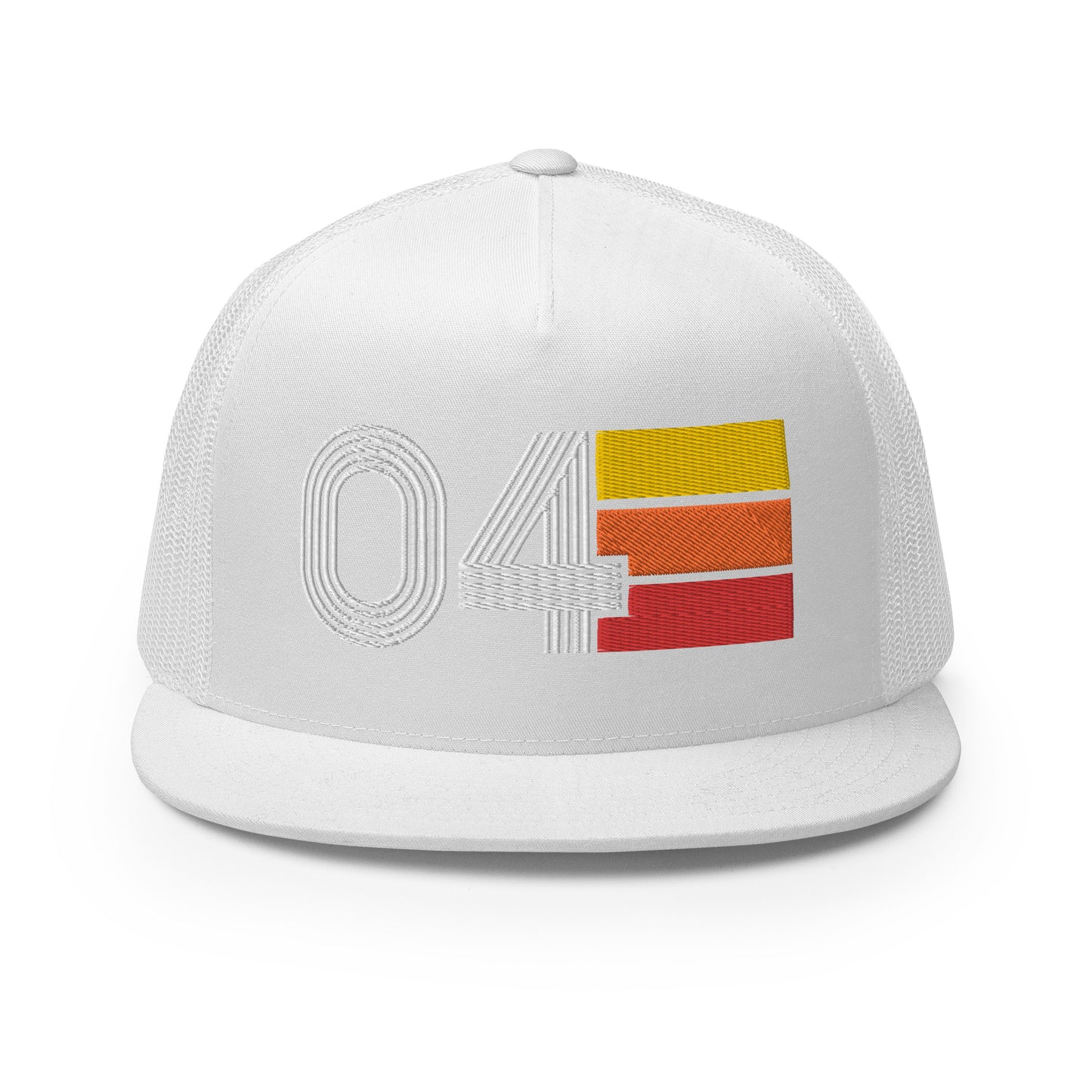 Classic Retro 2004 Flat Bill Trucker Cap