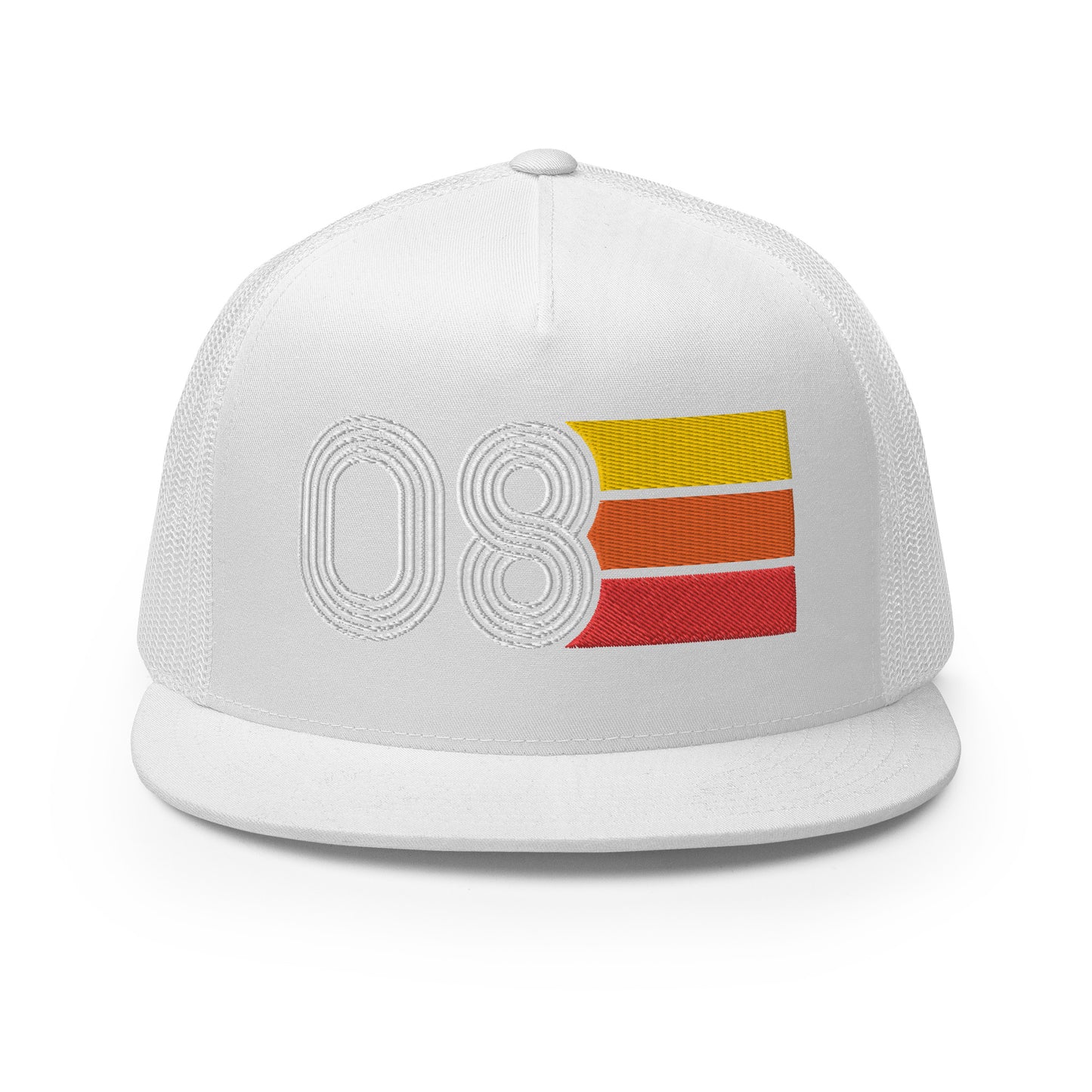 Classic Retro 2008 Flat Bill Trucker Cap