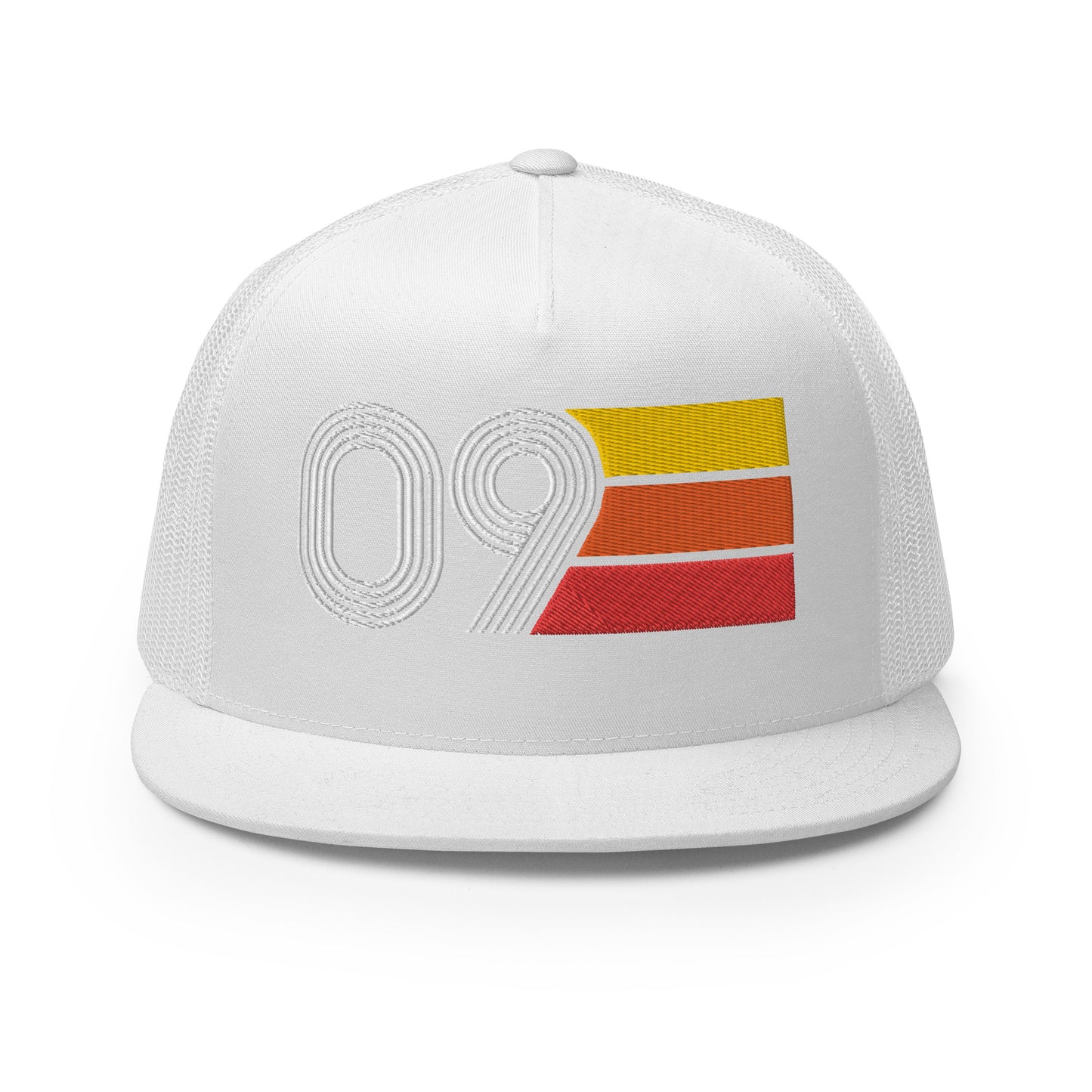 Classic Retro 2009 Flat Bill Trucker Cap