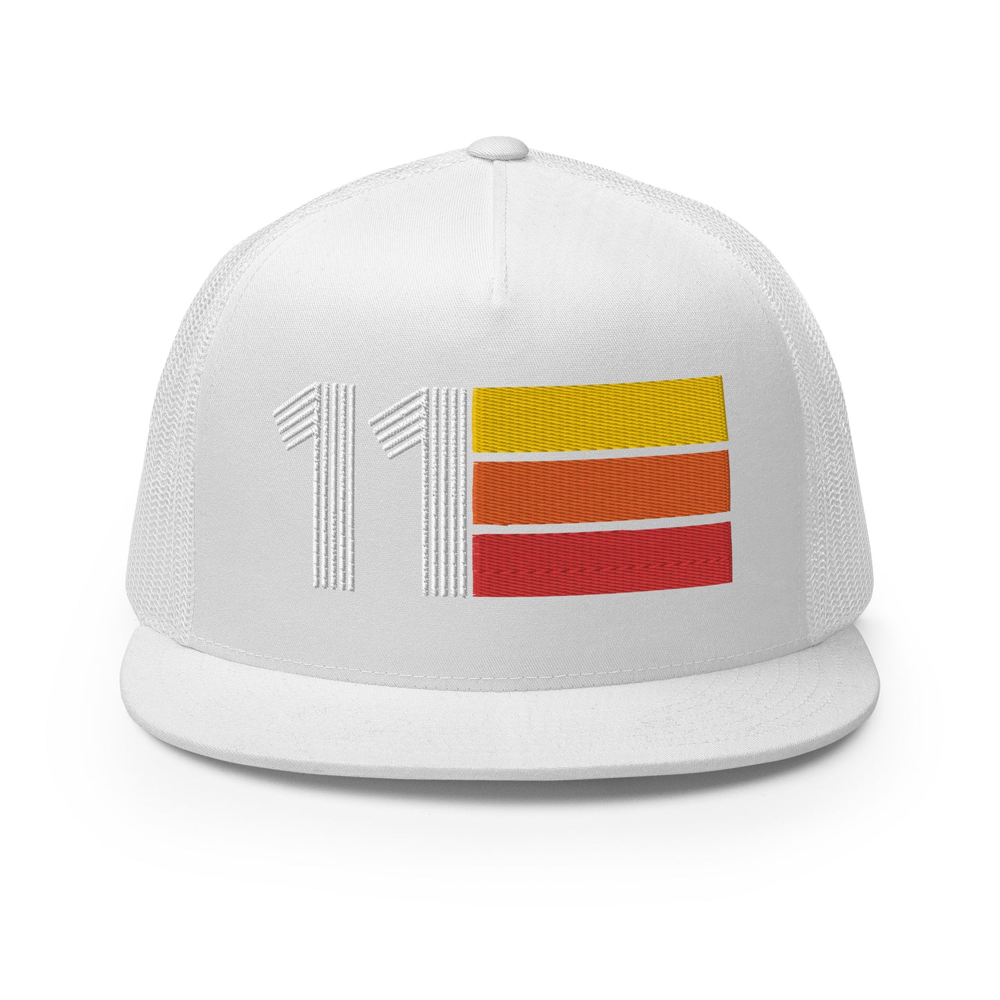 Classic Retro 2011 Flat Bill Trucker Cap