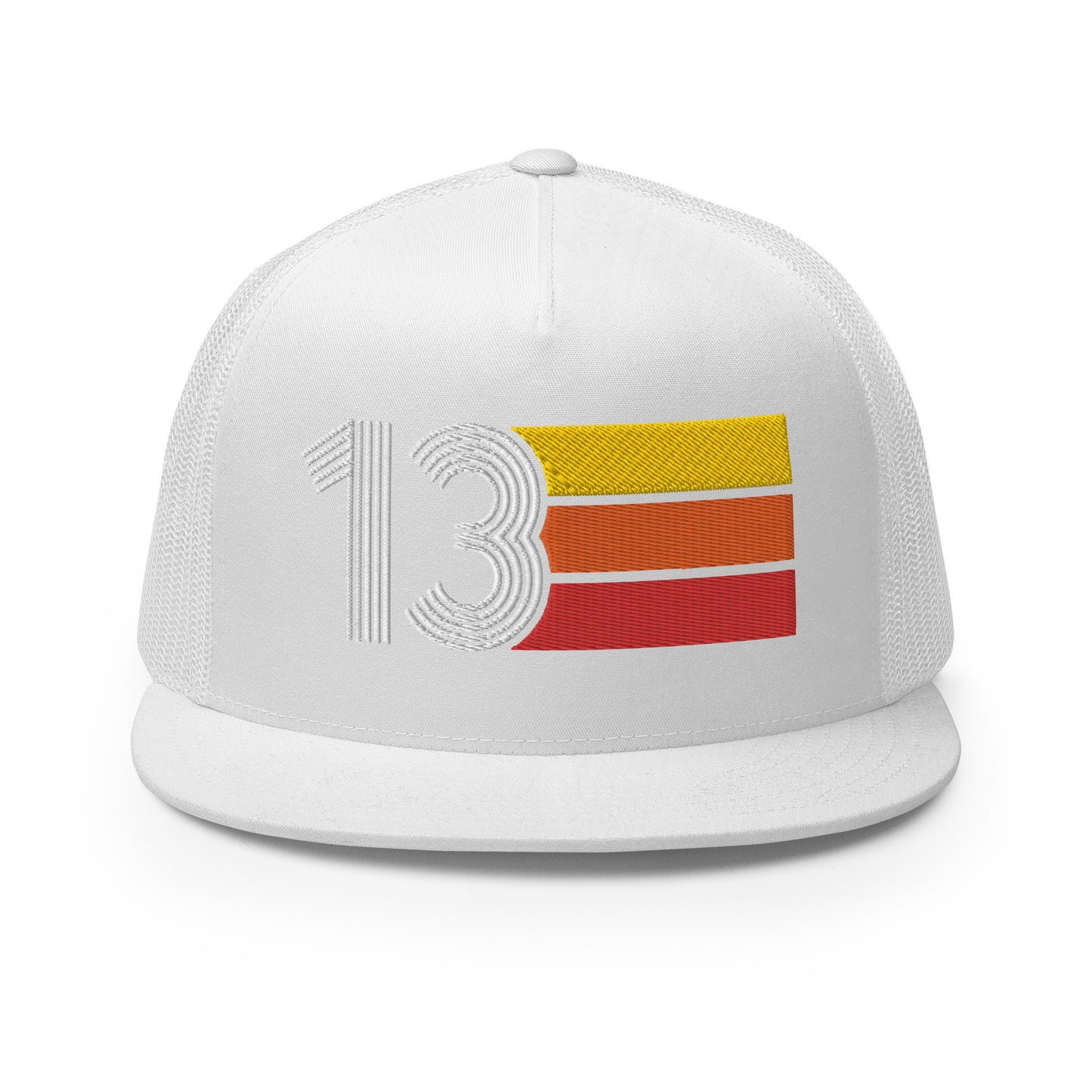 Classic Retro 2013 Flat Bill Trucker Cap