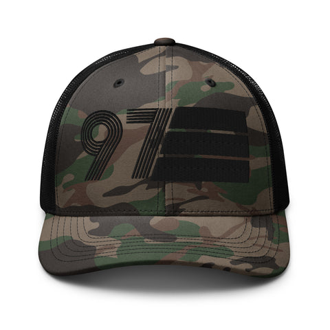 97 - 1997 Black Out Camouflage trucker hat