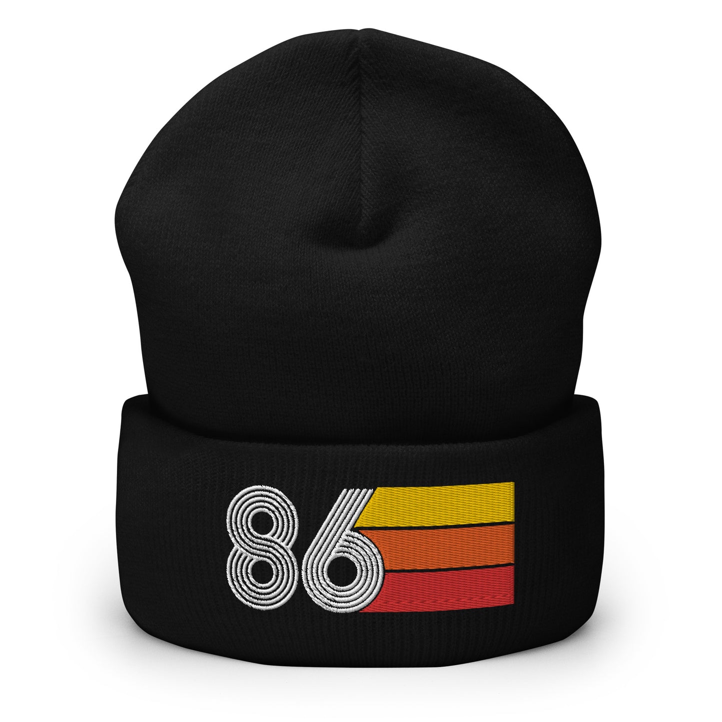 86 Number 1986 Birthday Retro Men's Women's Cuffed Beanie