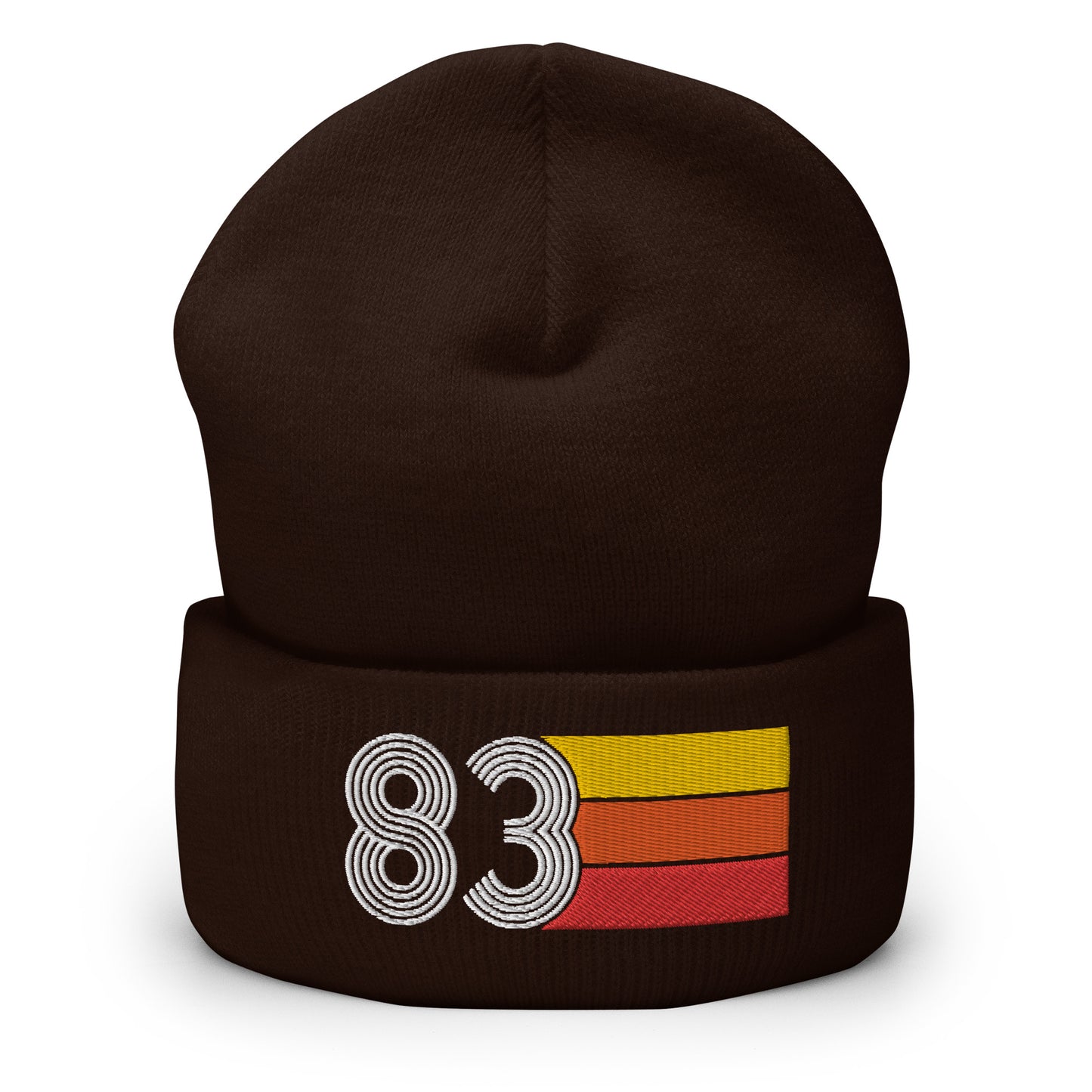 83 Number 1983 Birthday Retro Men's Women's Cuffed Beanie