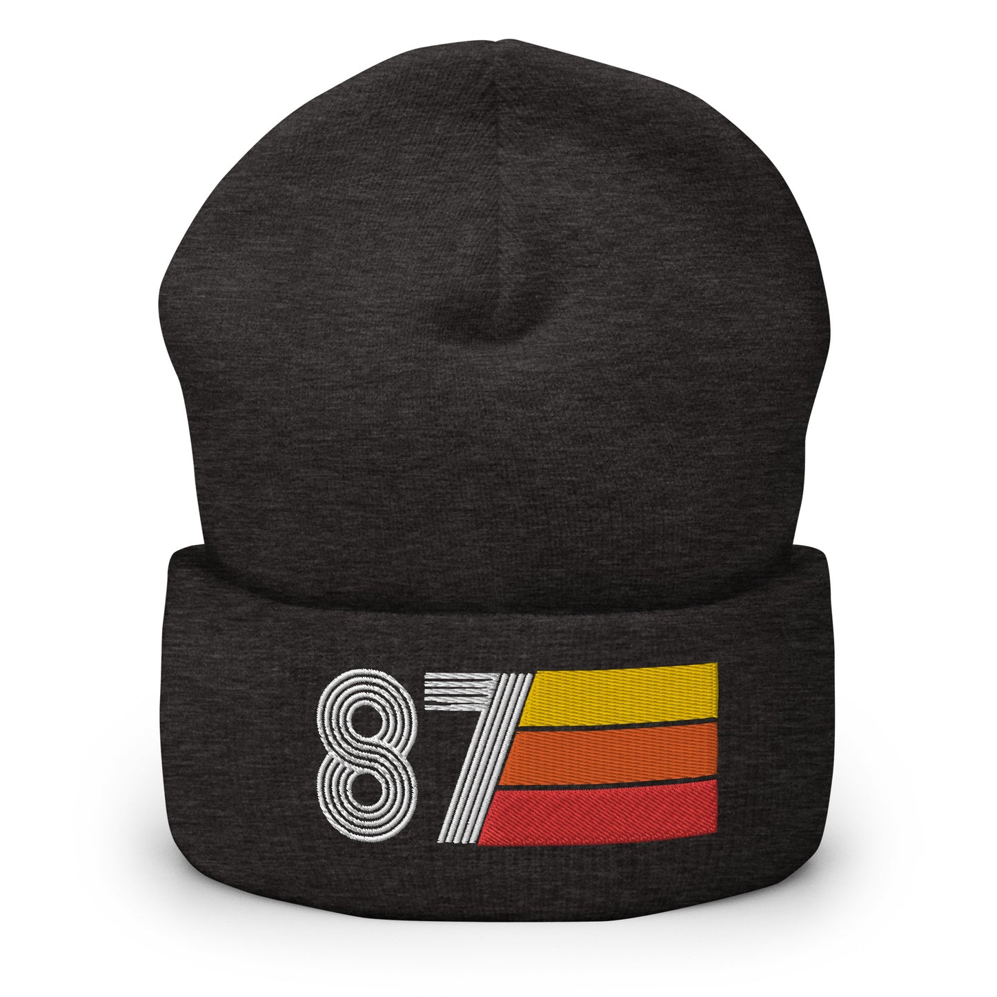 87 Number 1987 Birthday Retro Men's Women's Cuffed Beanie