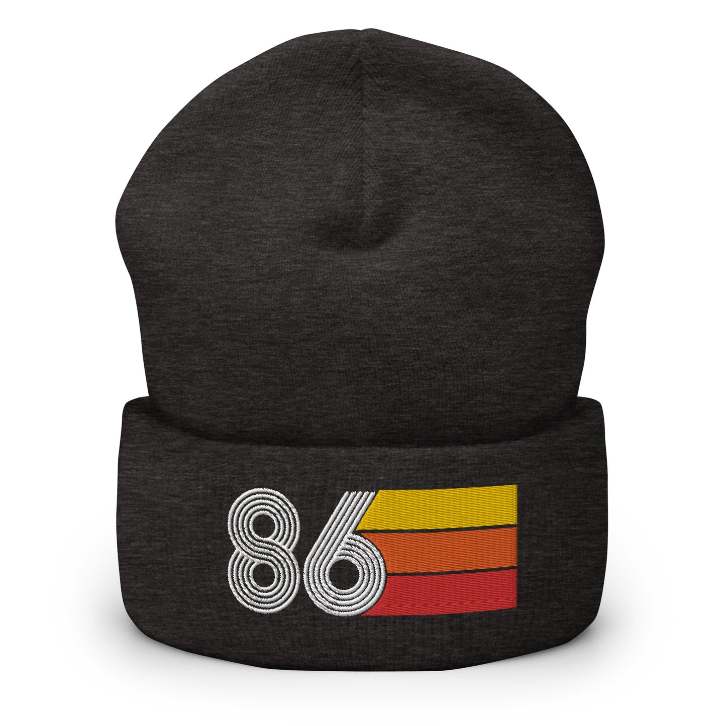 86 Number 1986 Birthday Retro Men's Women's Cuffed Beanie