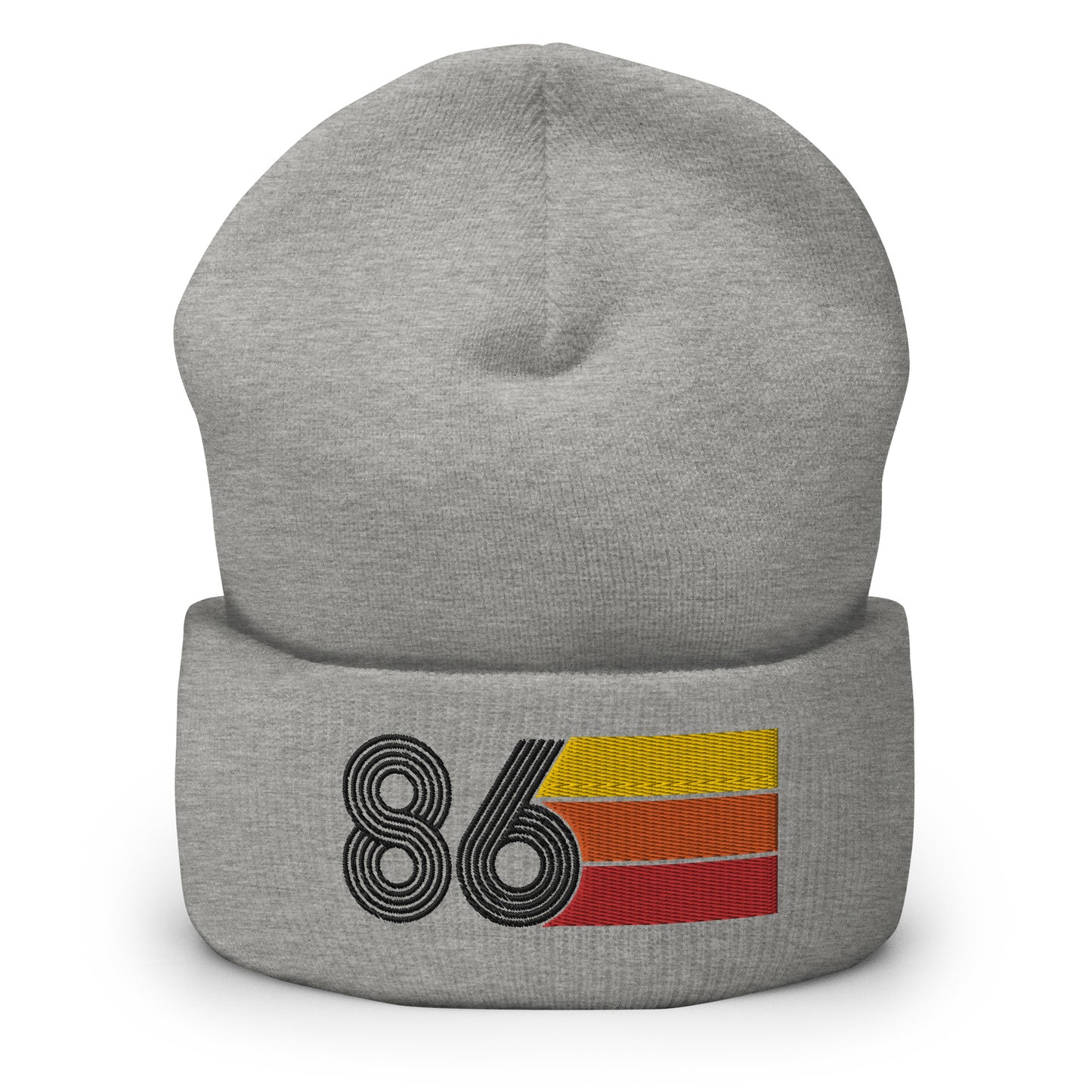 86 Number 1986 Birthday Retro Men's Women's Cuffed Beanie