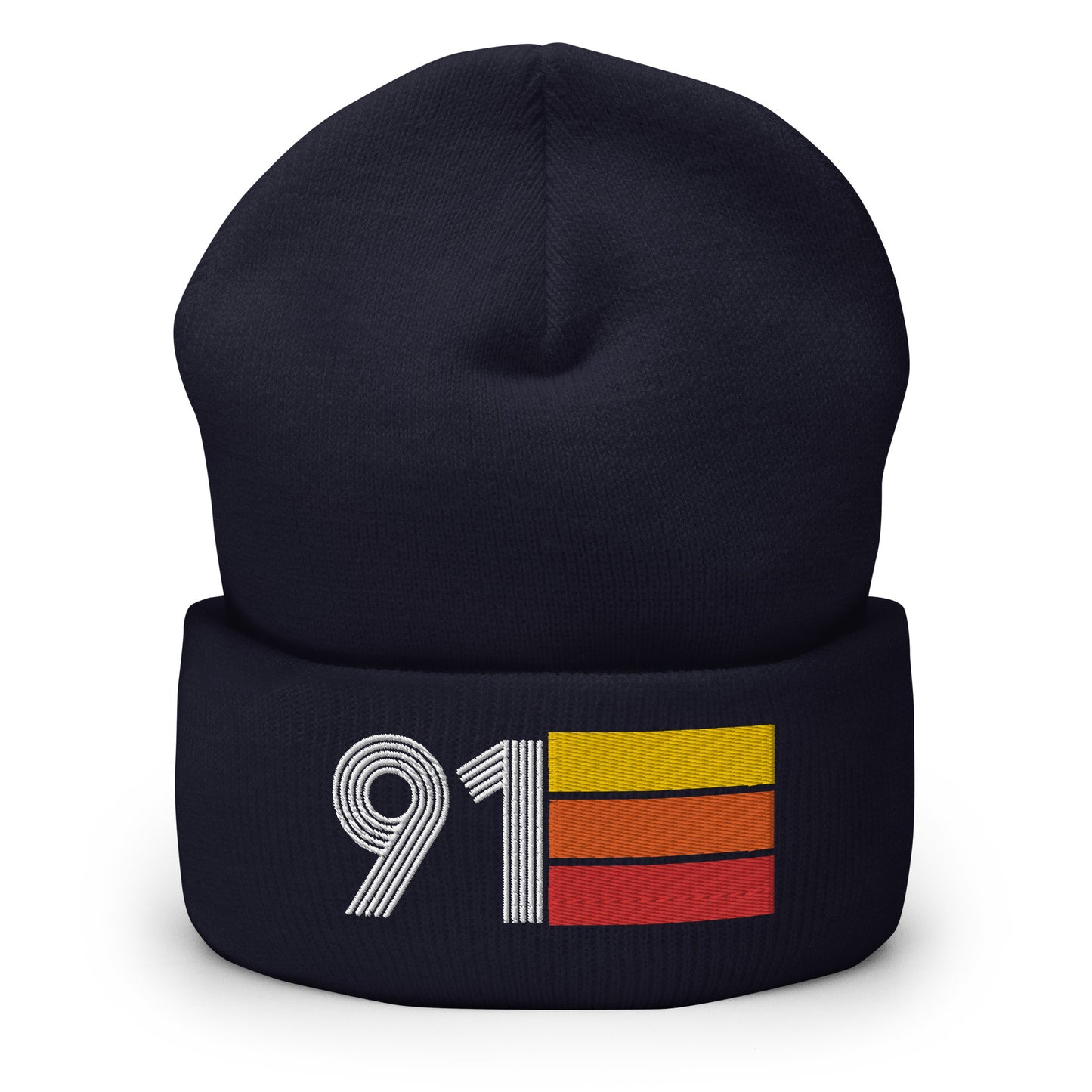 91 Number 1991 Birthday Retro Men's Women's Cuffed Beanie