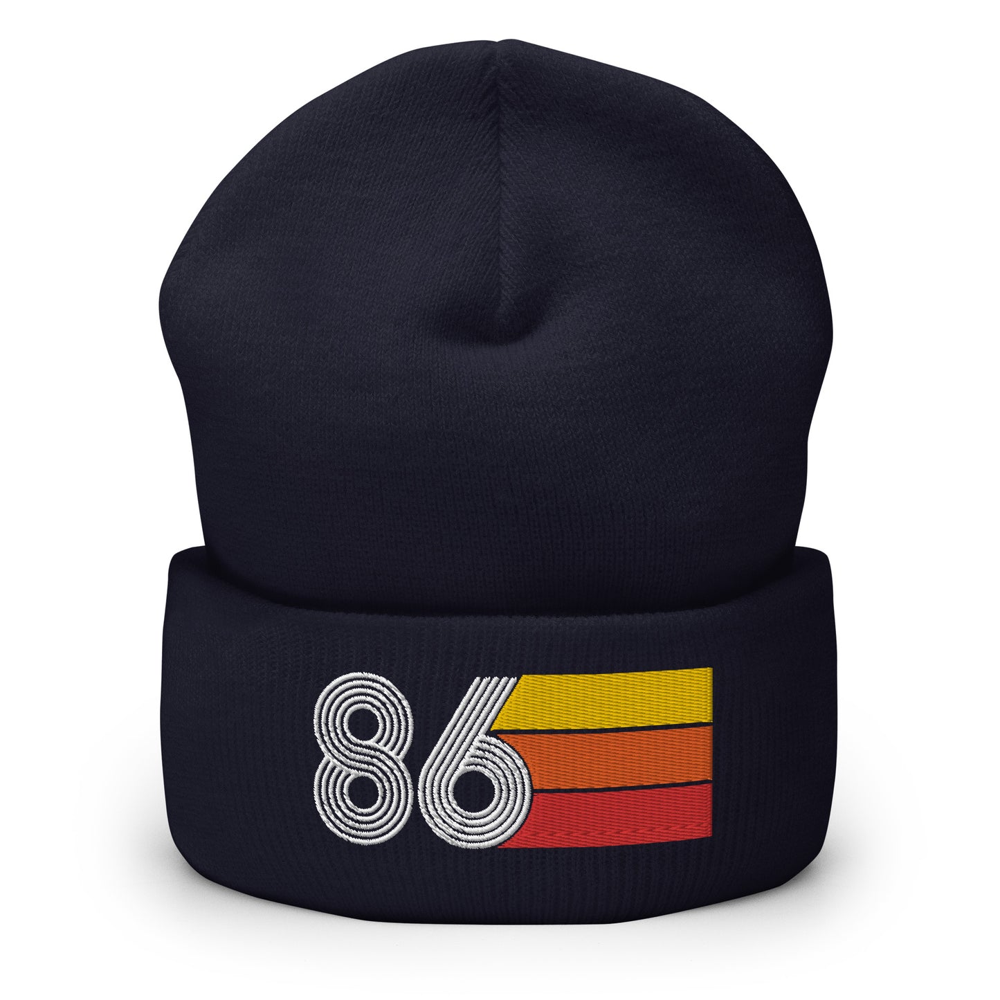 86 Number 1986 Birthday Retro Men's Women's Cuffed Beanie