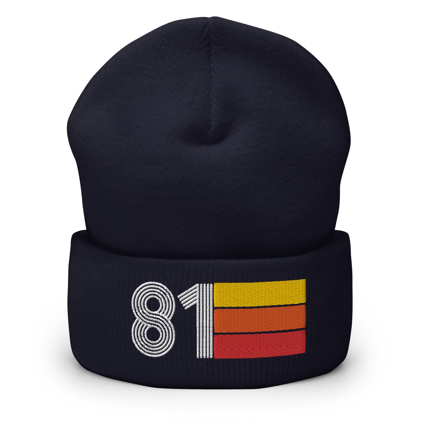 81 Number 1981 Birthday Retro Men's Women's Cuffed Beanie