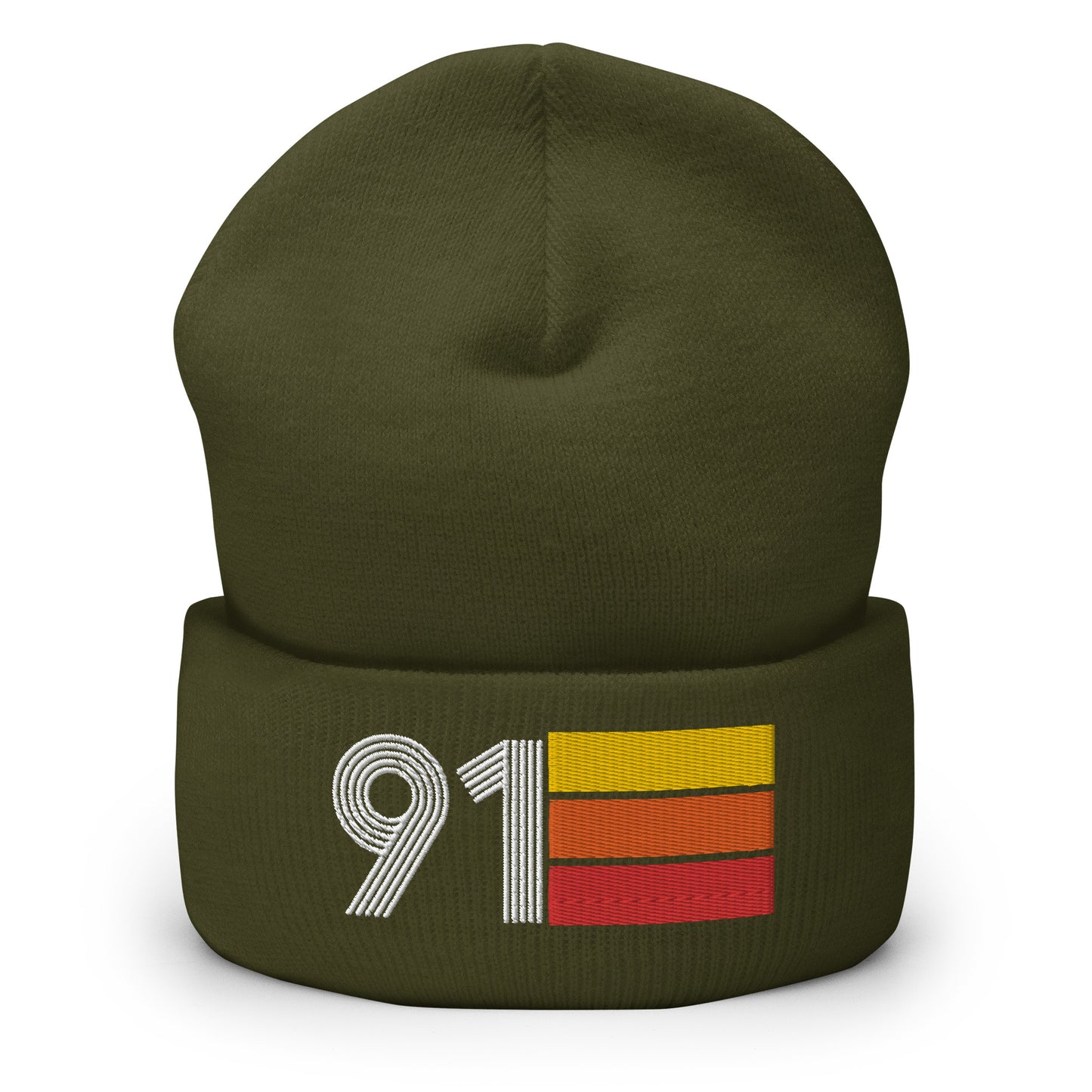91 Number 1991 Birthday Retro Men's Women's Cuffed Beanie