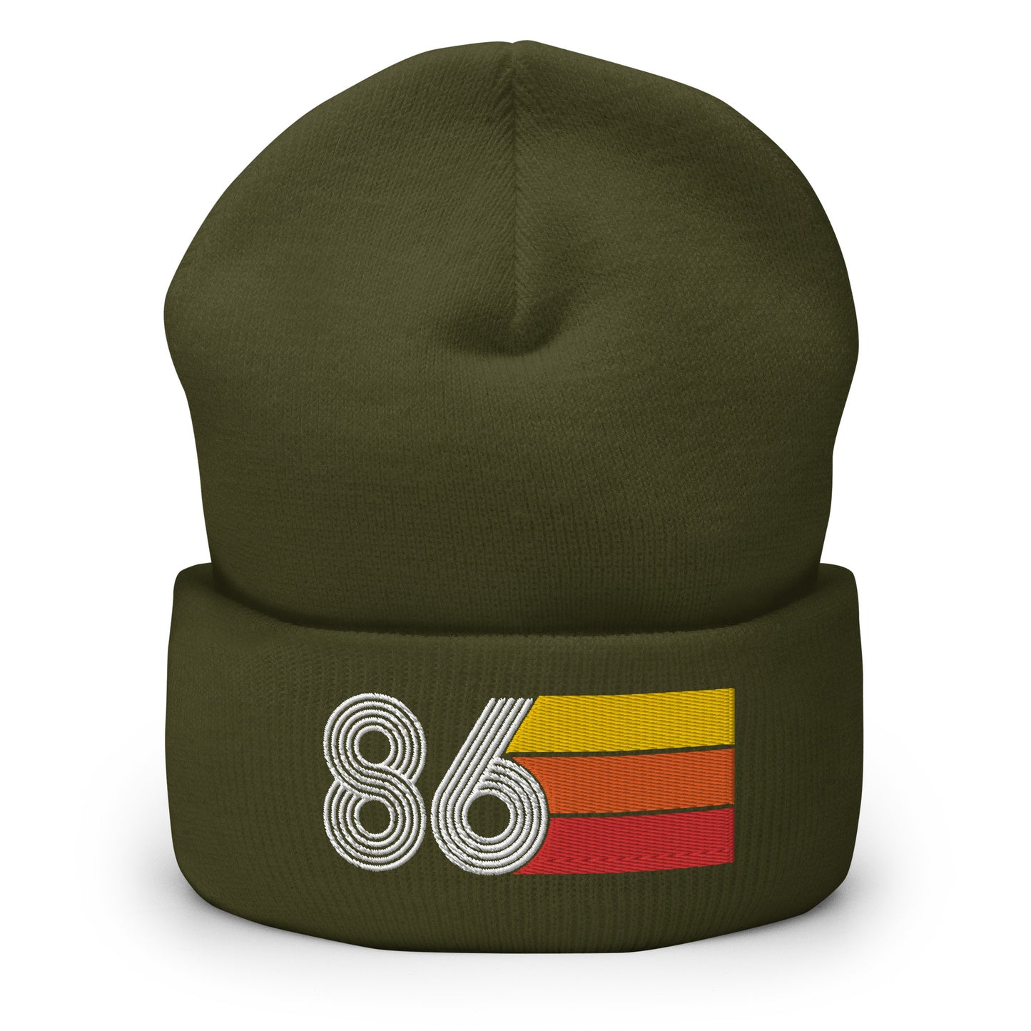 86 Number 1986 Birthday Retro Men's Women's Cuffed Beanie