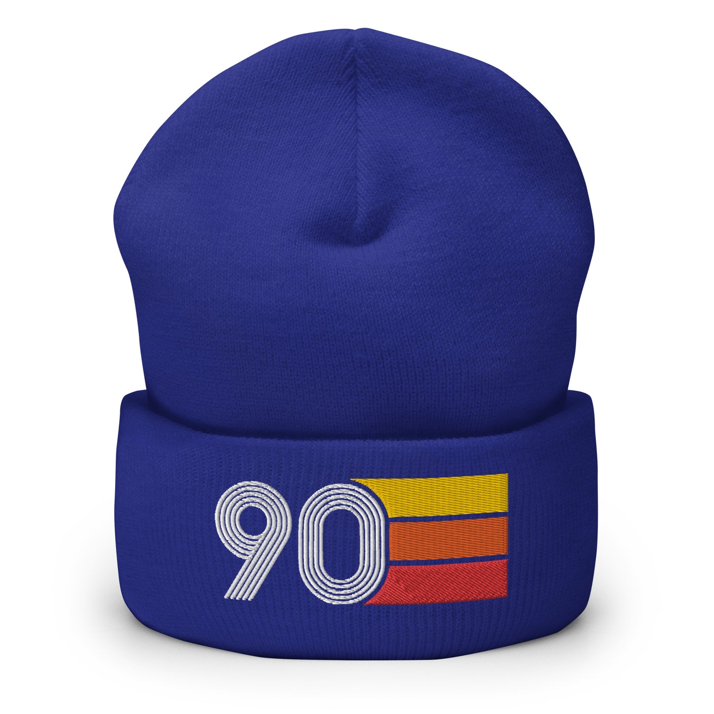 90 Number 1990 Birthday Retro Men's Women's Cuffed Beanie